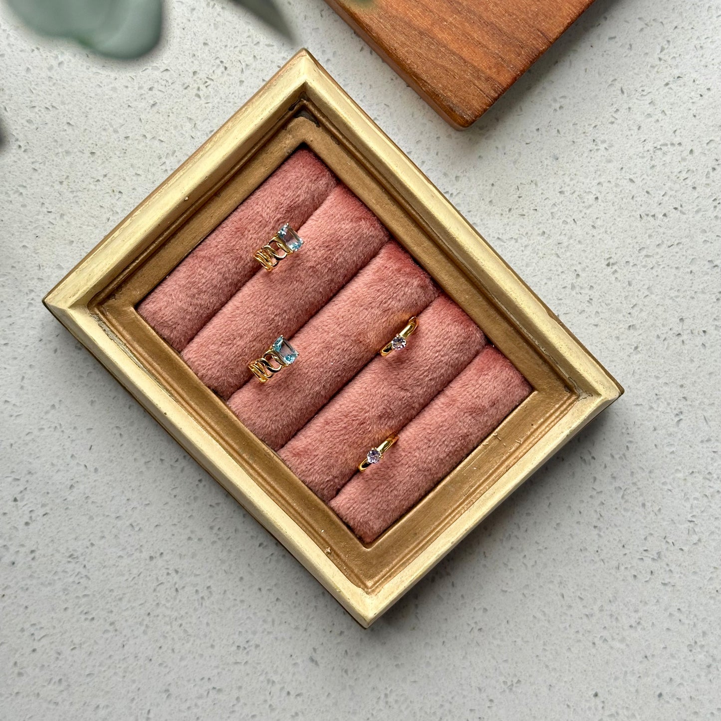 Topaz Gold-plated Sterling Silver Ear Hoop