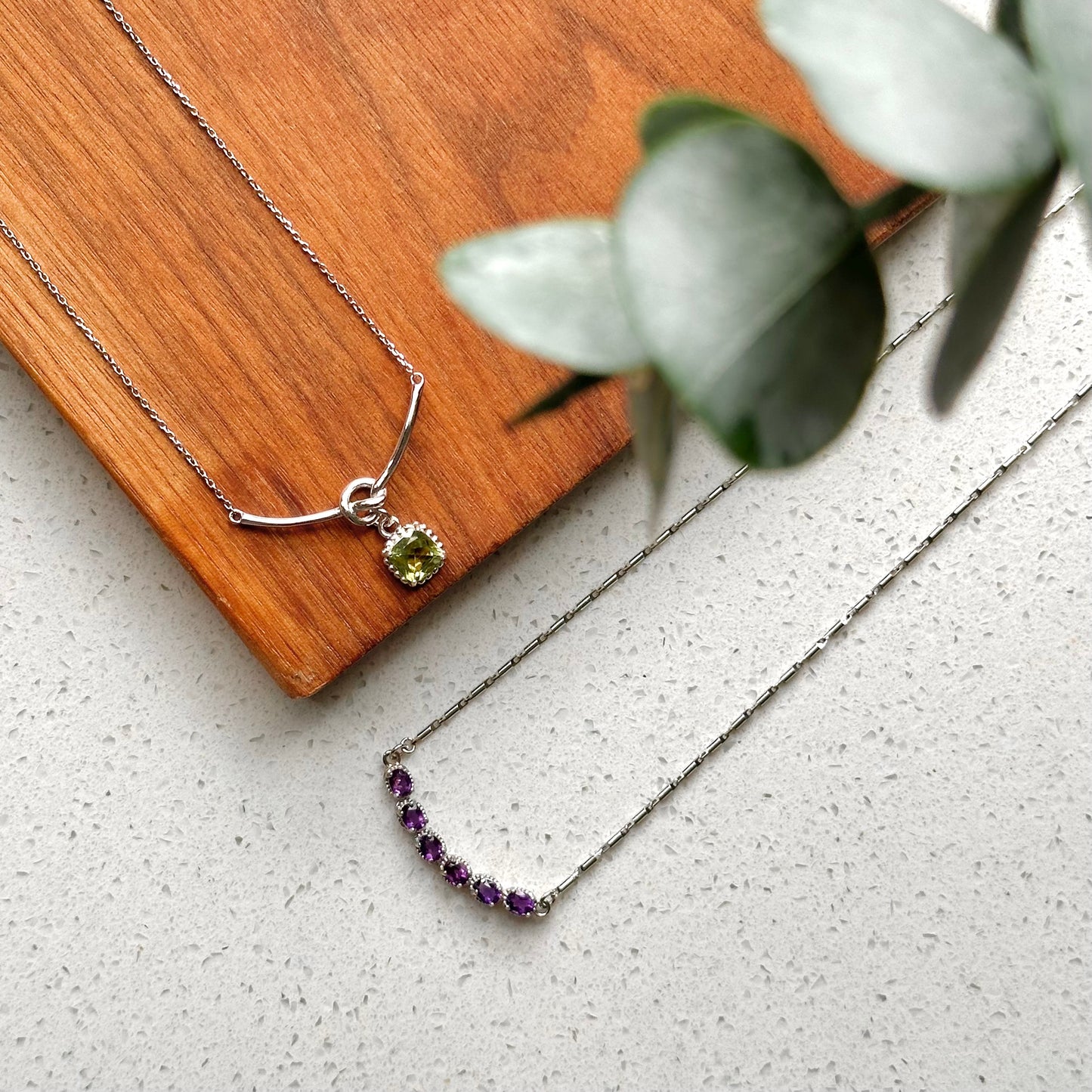 Peridot Knots Sterling Silver Necklace