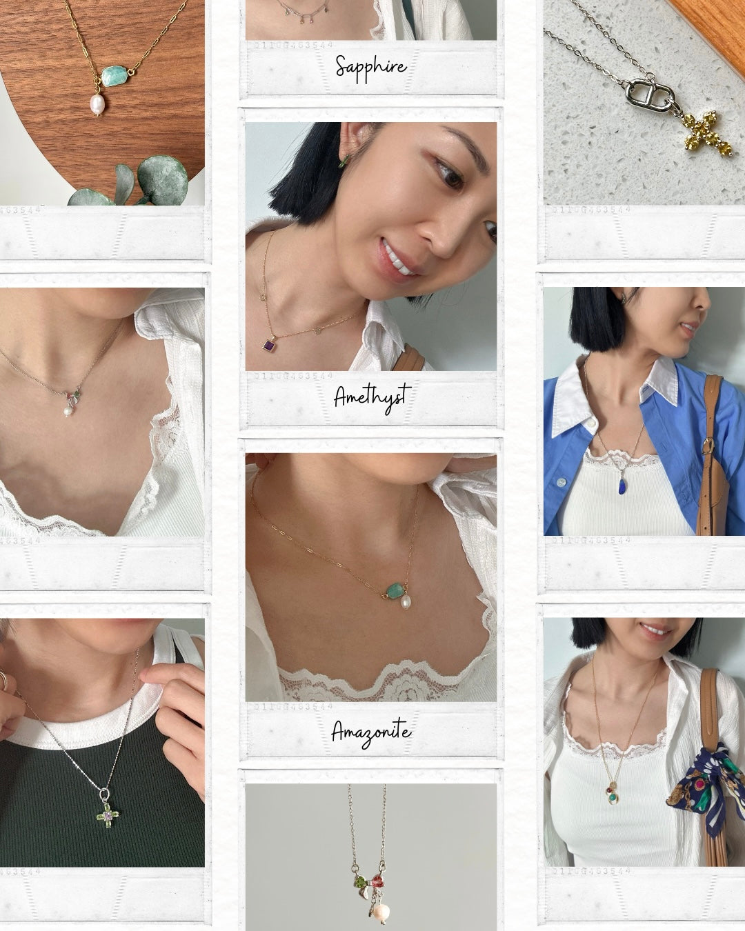 Peridot Cross And Amethyst Sterling Silver Necklace