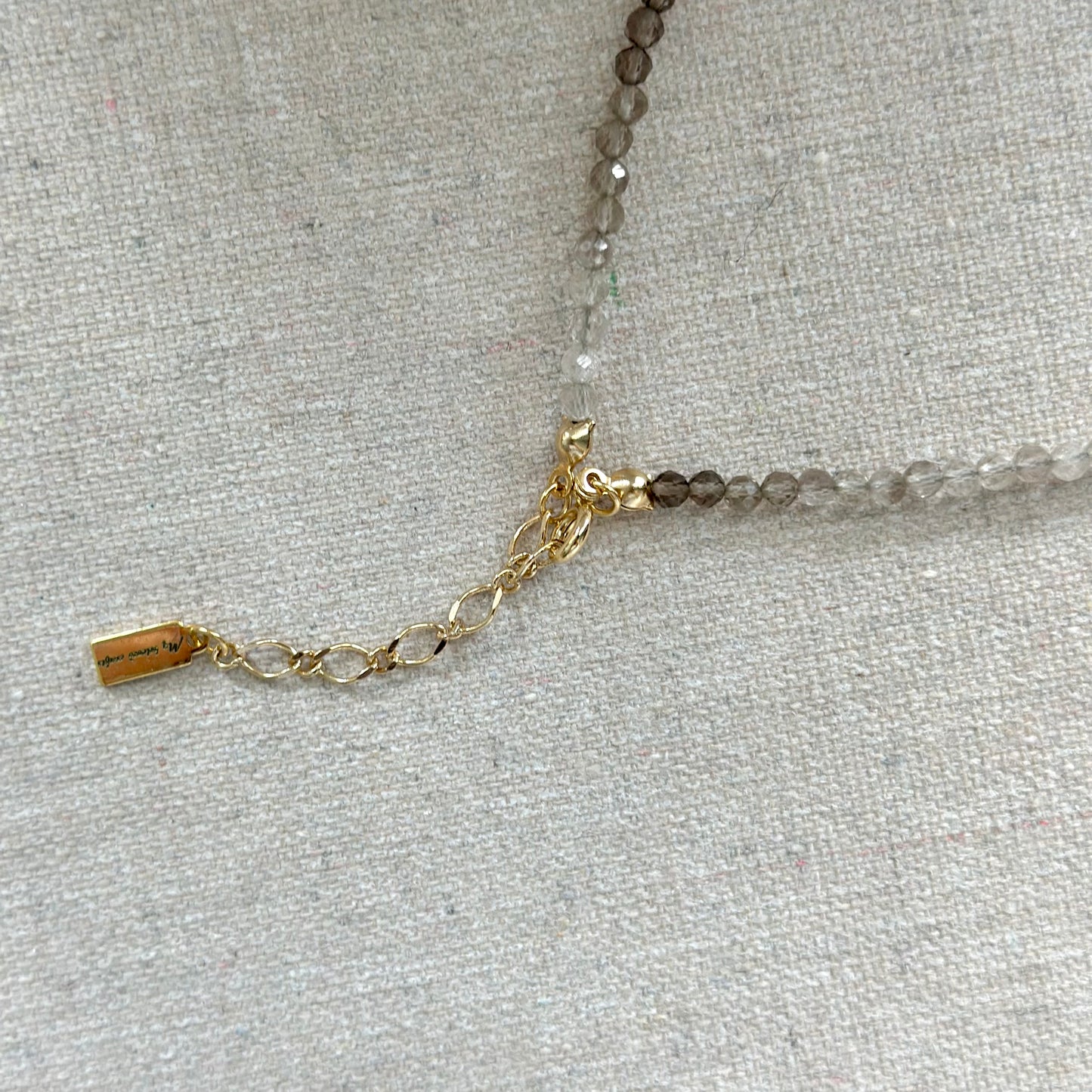 Smoky Quartz Beaded And Agate Necklace
