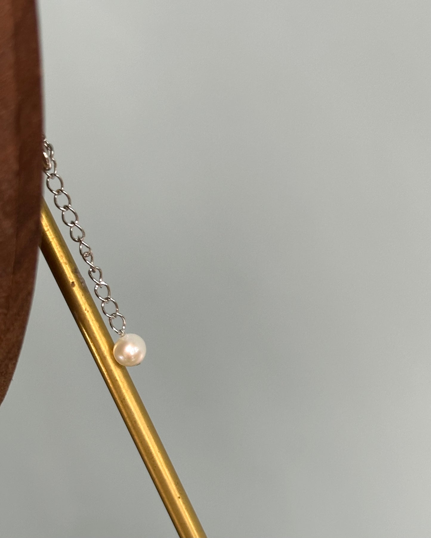 Ruby And Freshwater Pearls Asymmetric Sterling Silver Necklace