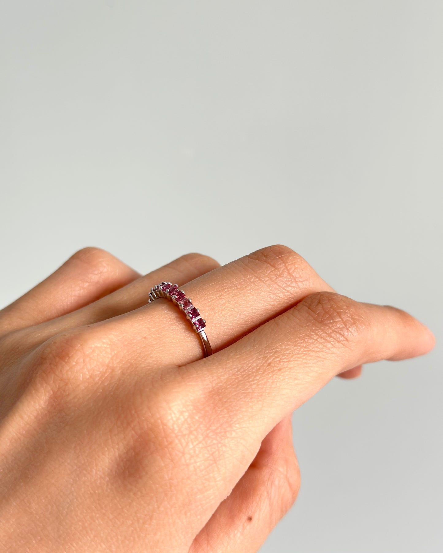 Garnet Sterling Silver Ring
