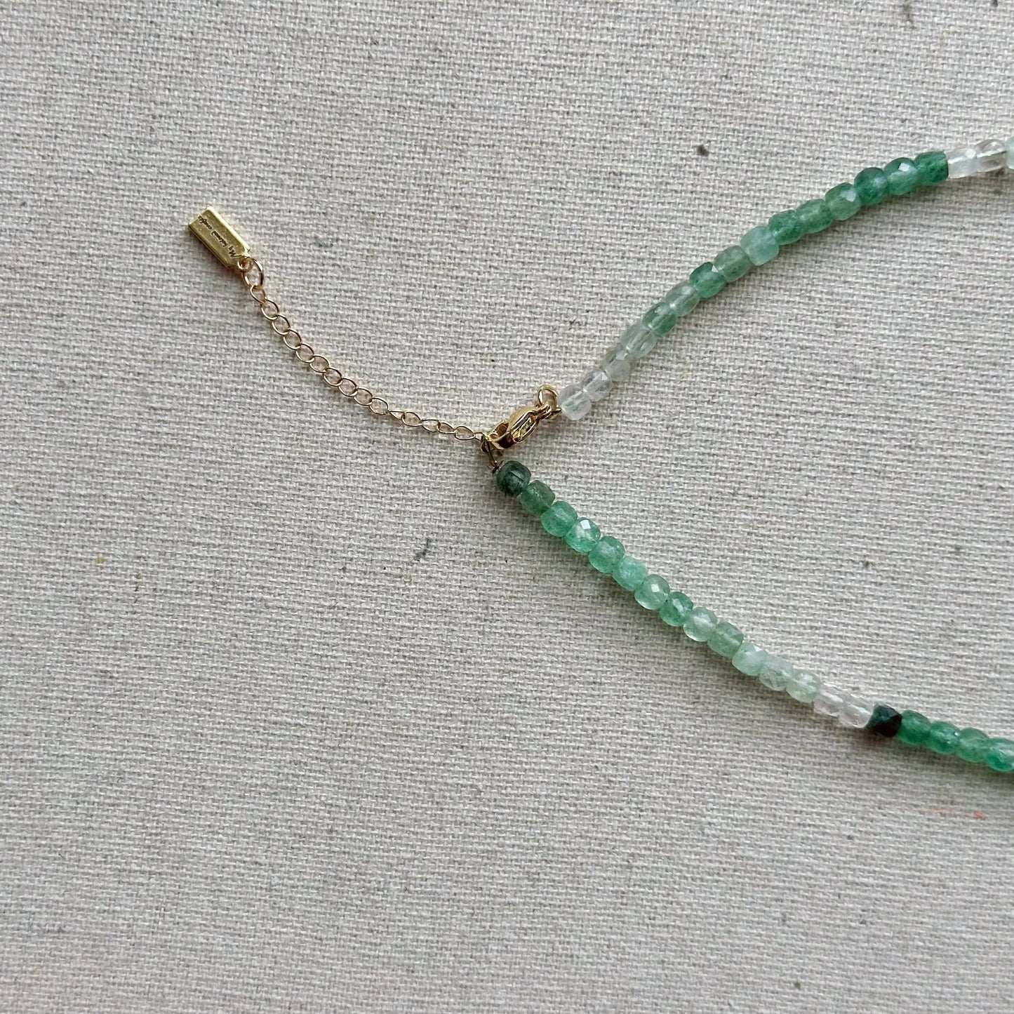 Two-way Green Strawberry Quartz Beaded And Moonstone Necklace