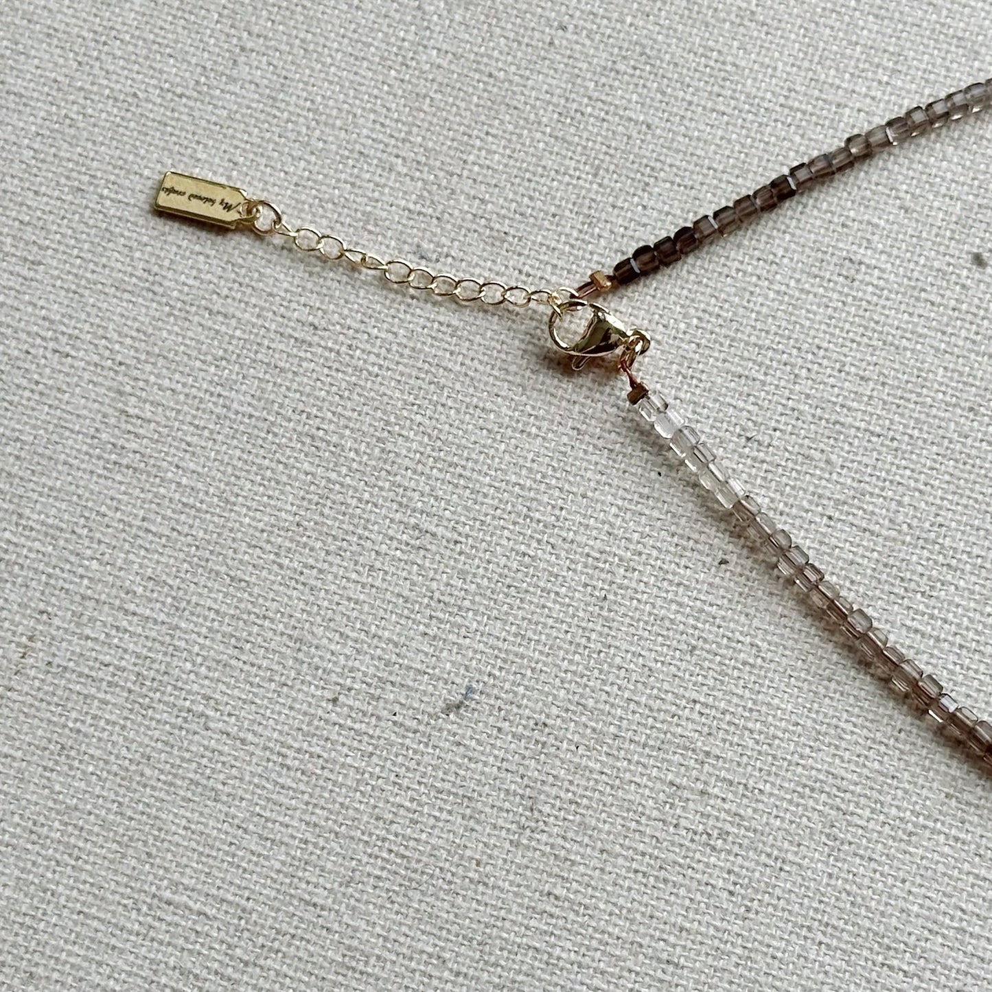 Smoky Quartz Beaded And Amber Necklace