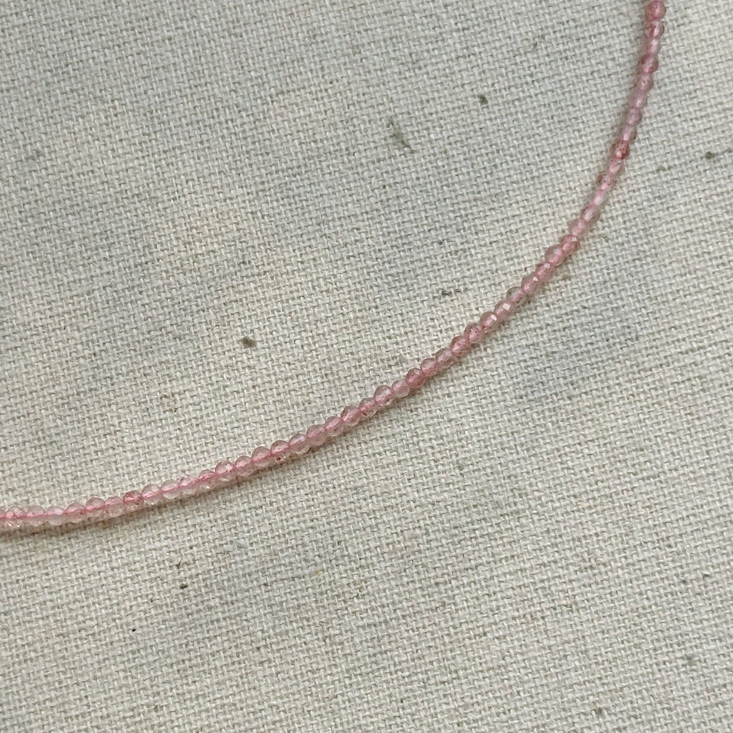 Pink Strawberry Quartz Beaded And Amethyst Heart Necklace