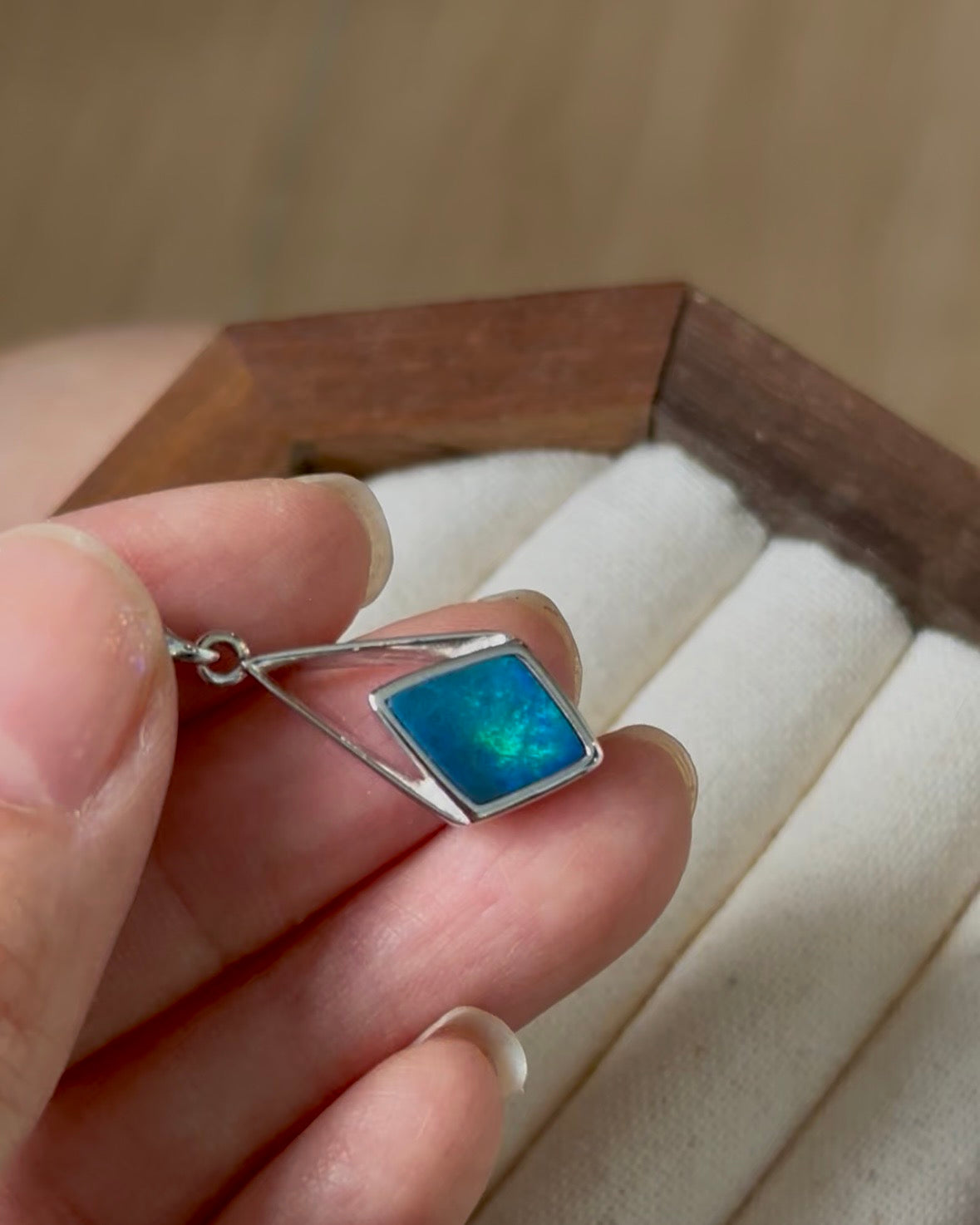 Australian Opal Sterling Silver Pendant