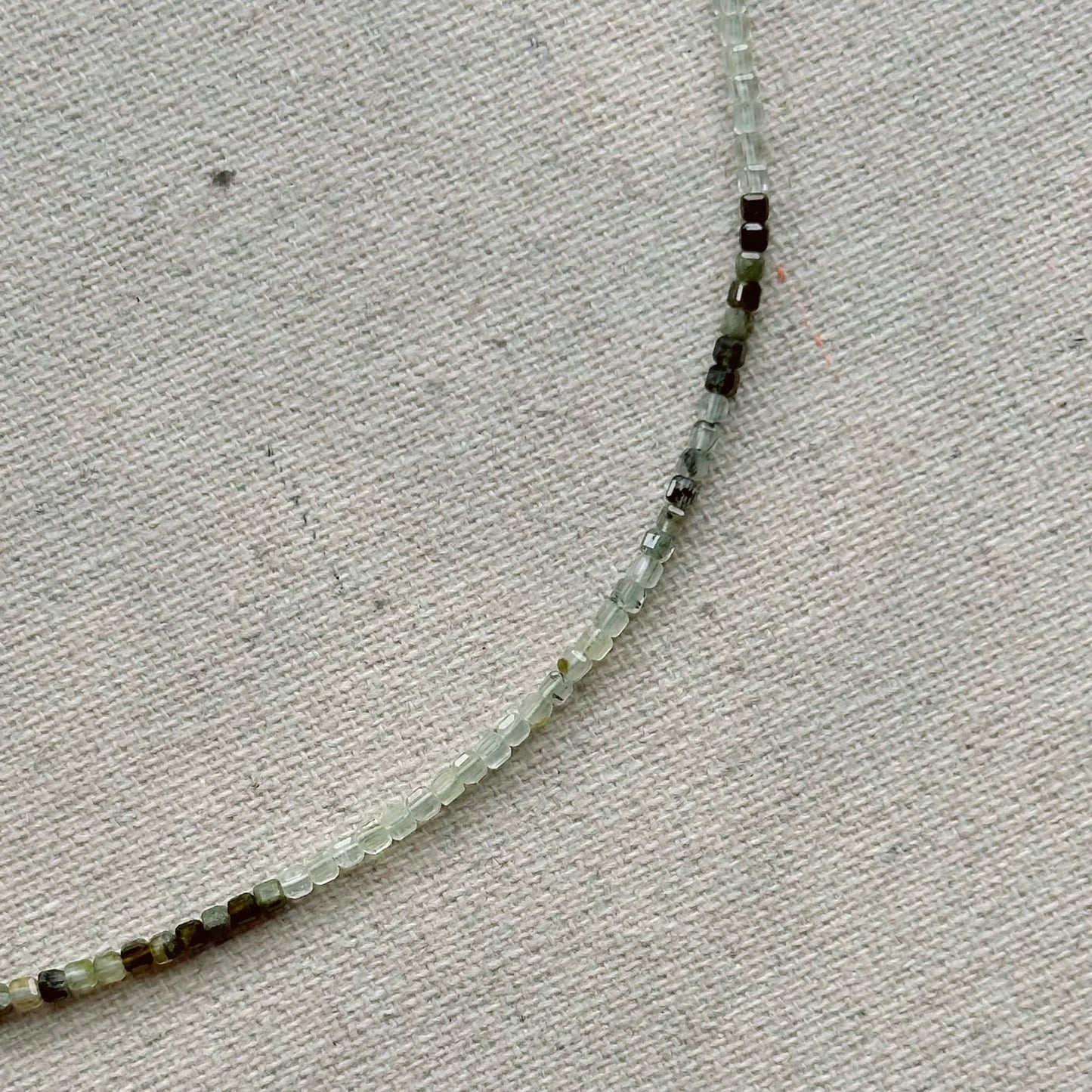 Green Rutilated Quartz Beaded And Green Amethyst Necklace