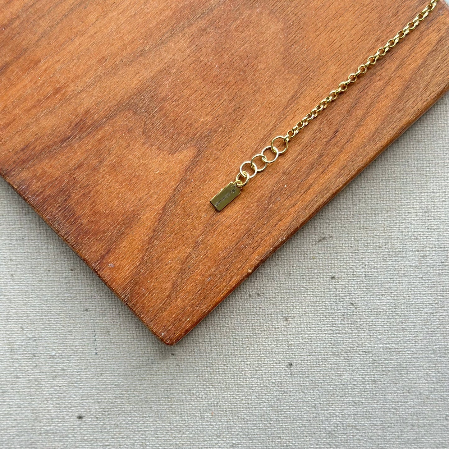 White Agate Raw Stone Gold-plated Bracelet