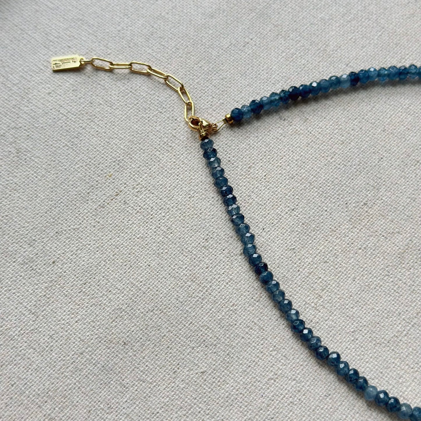 Blue Lace Agate And Blue Chalcedony Beaded Necklace