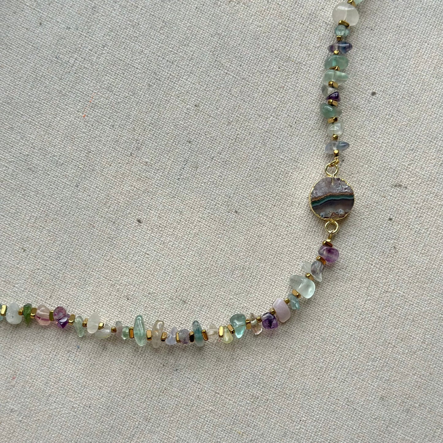 Multi-way Fluorite Beaded And Fluorite Necklace