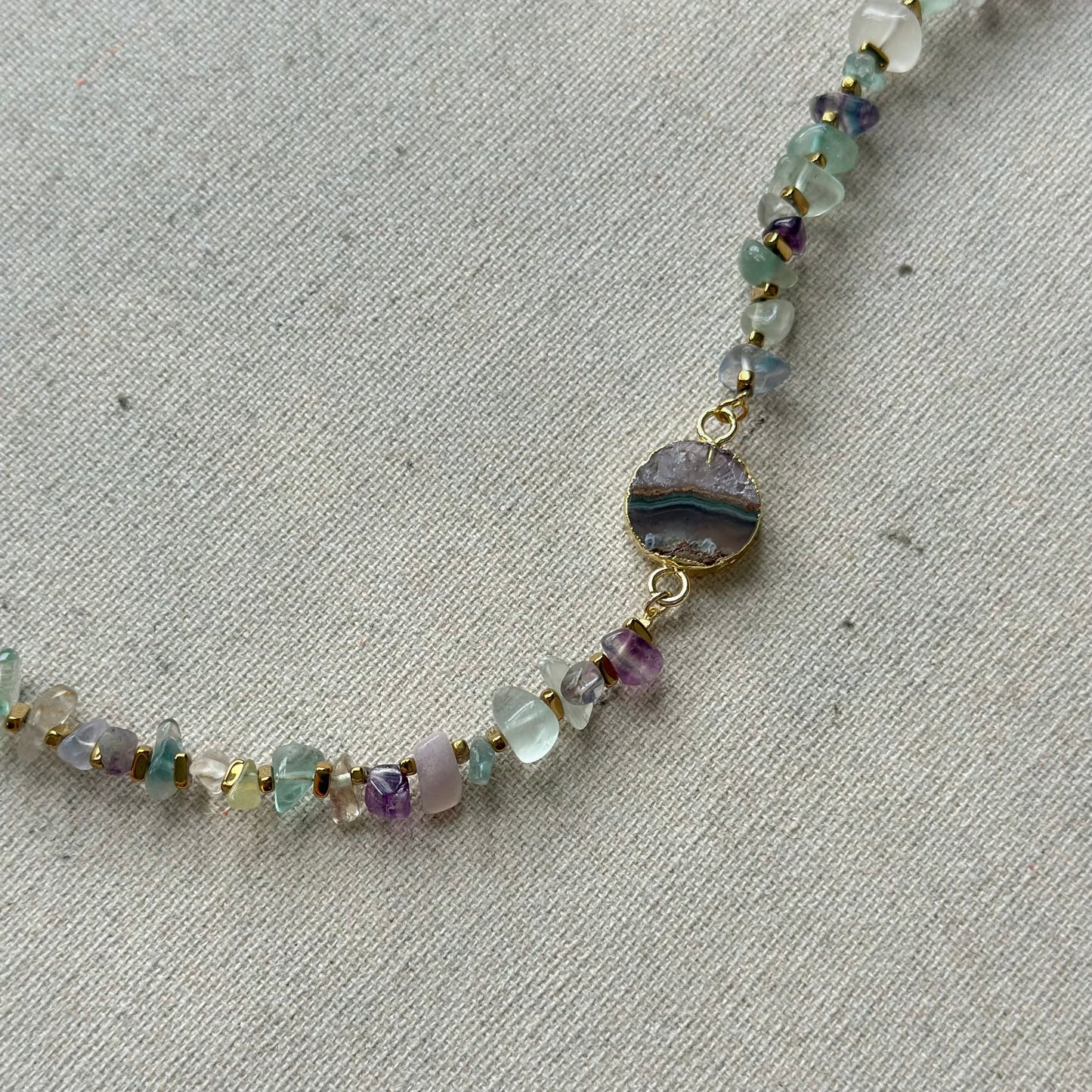 Multi-way Fluorite Beaded And Fluorite Necklace