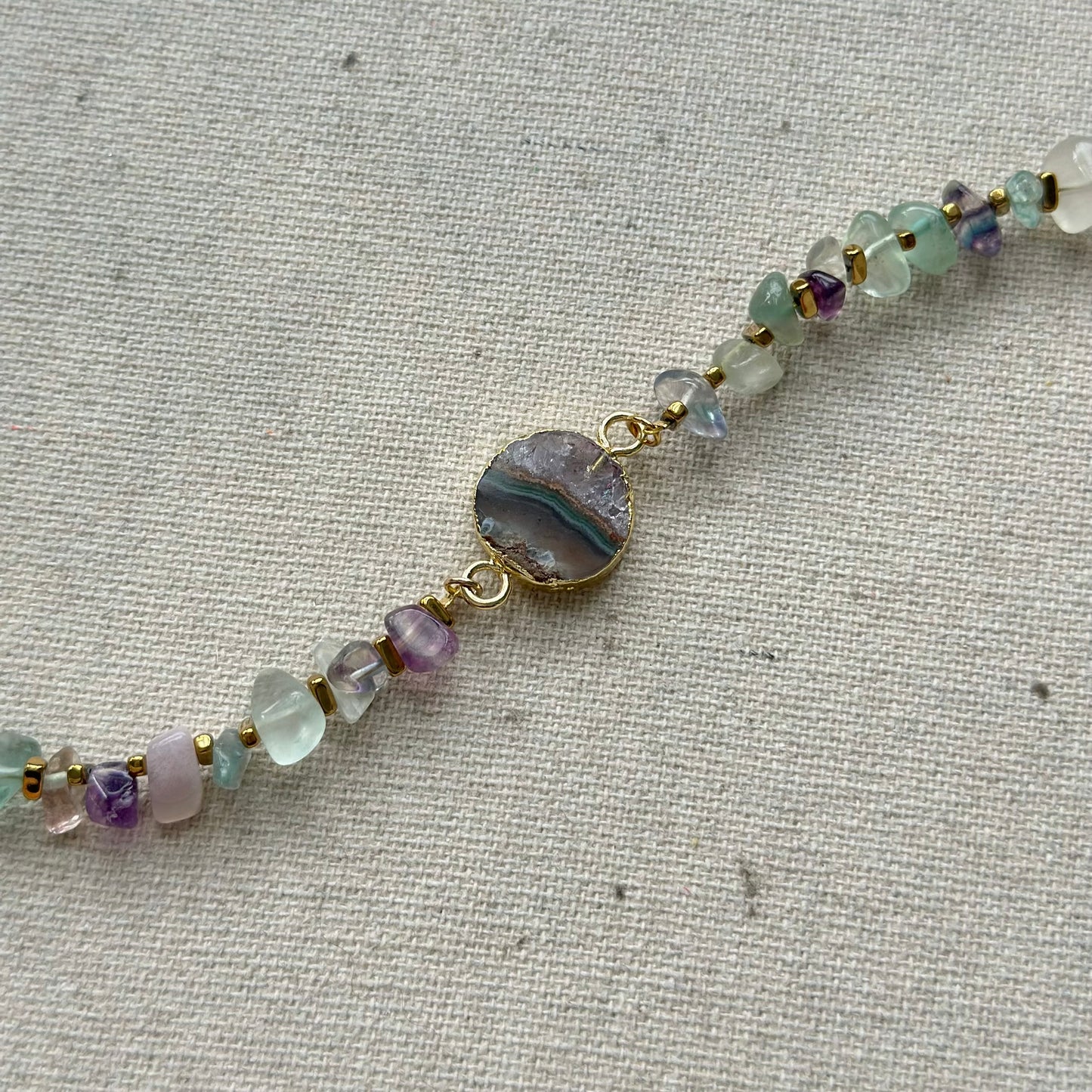 Multi-way Fluorite Beaded And Fluorite Necklace