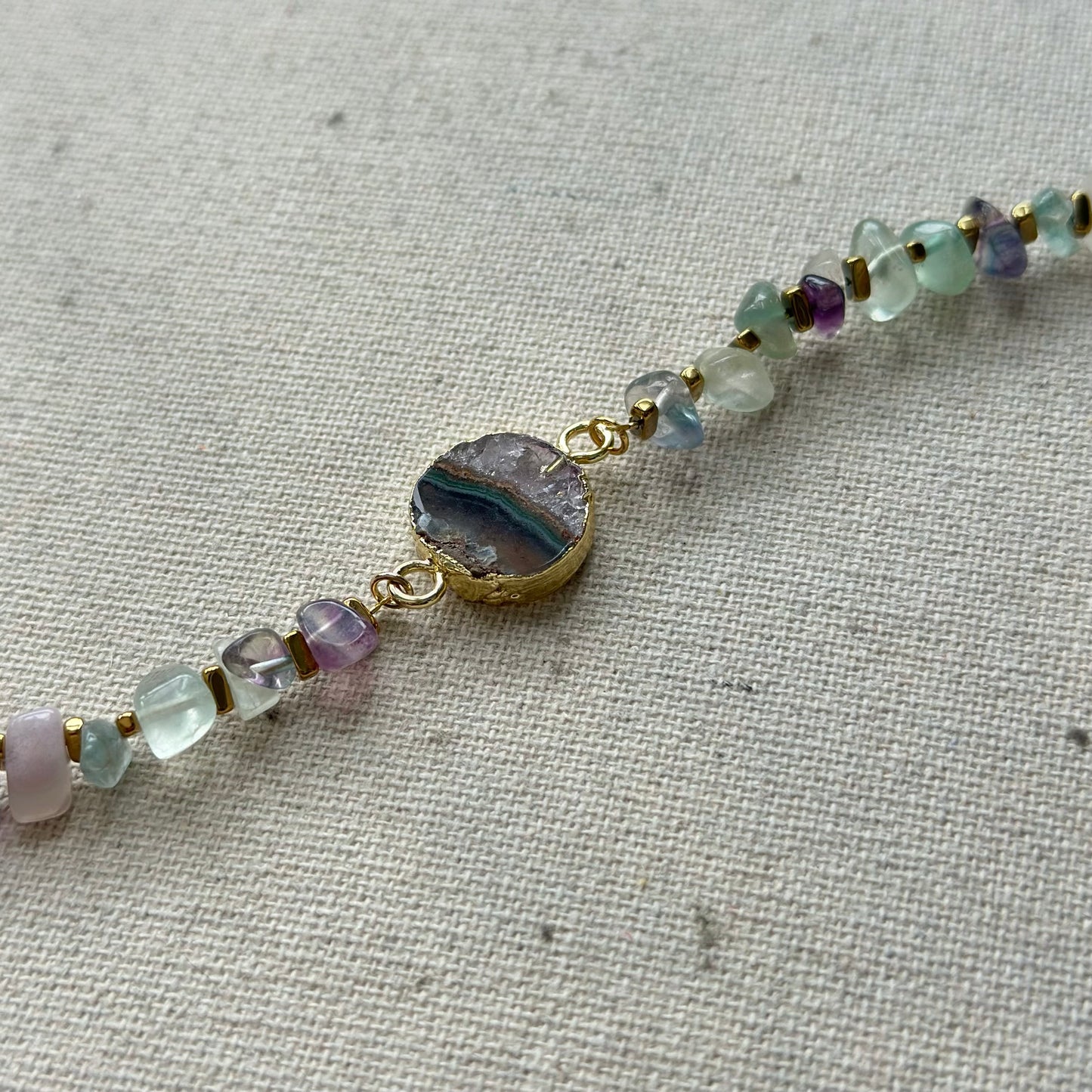 Multi-way Fluorite Beaded And Fluorite Necklace