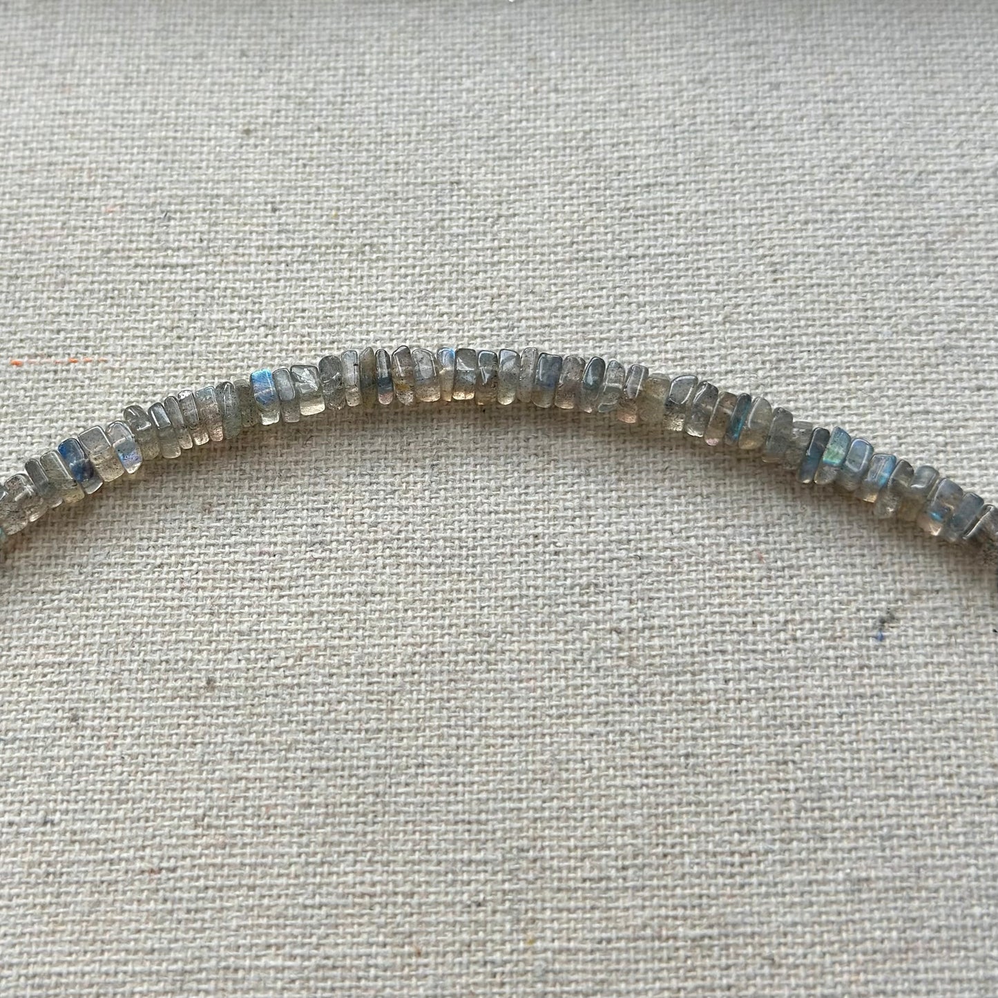 Labradorite Beaded And White Agate Necklace
