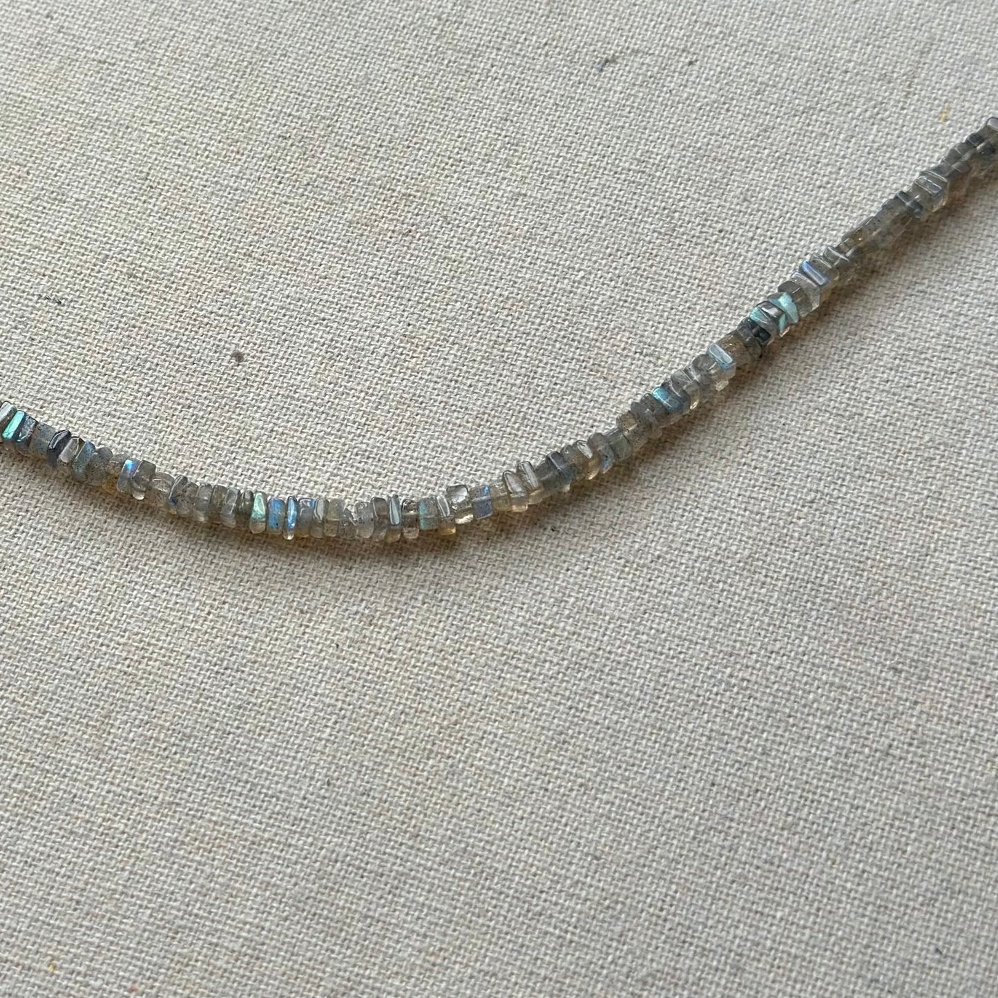 Labradorite Beaded And White Agate Necklace