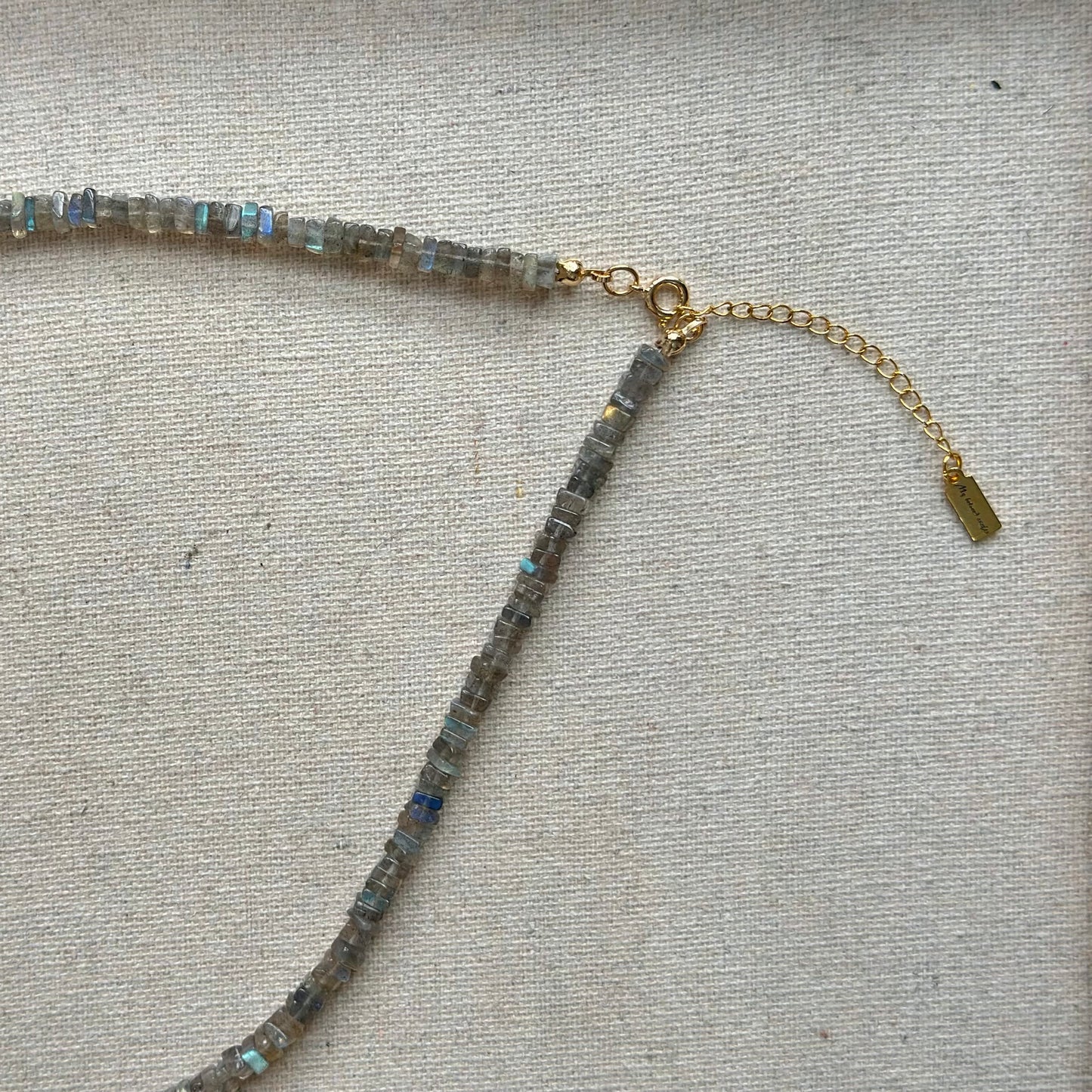 Labradorite Beaded And White Agate Necklace