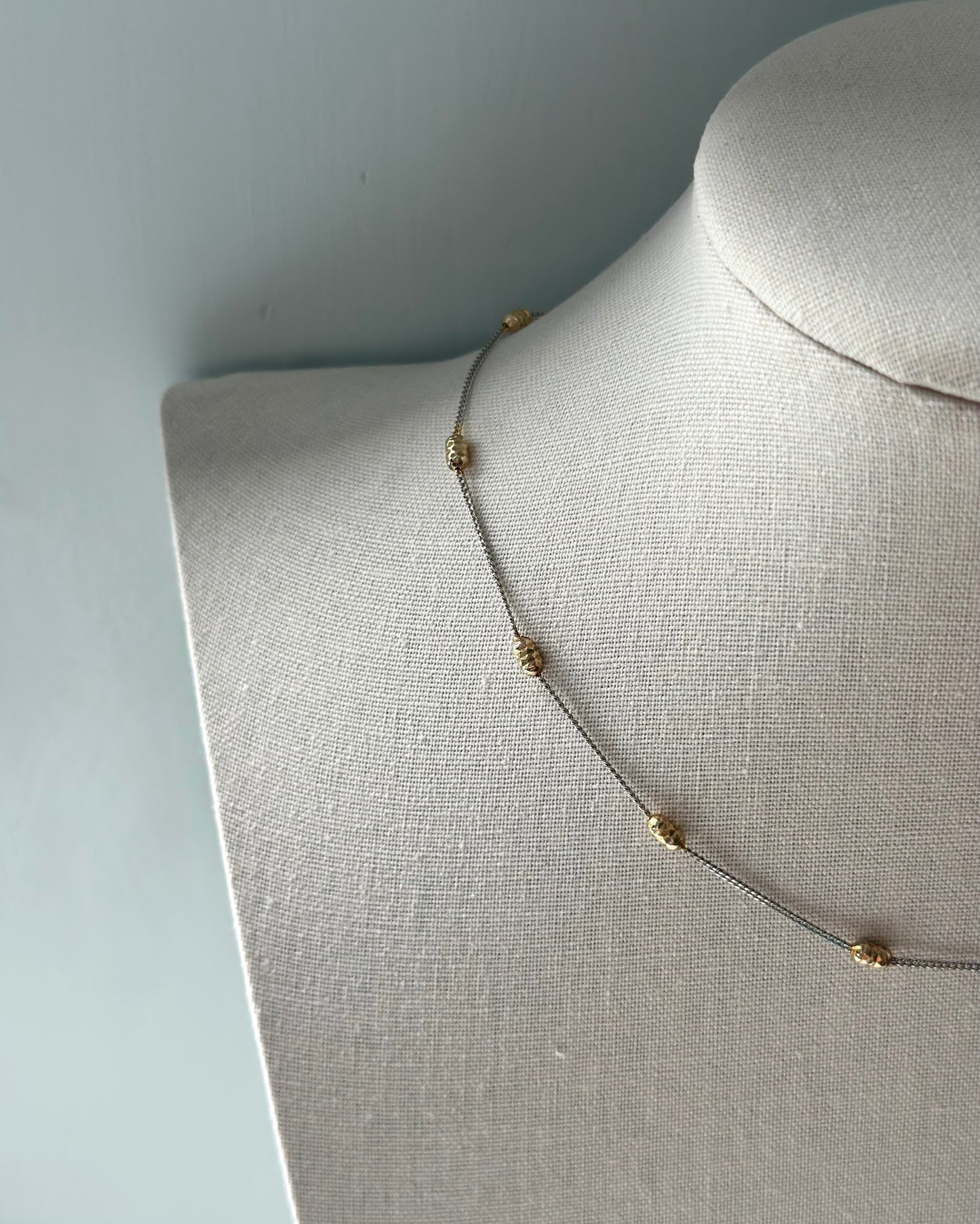 Satellite Beaded Sterling Silver Necklace