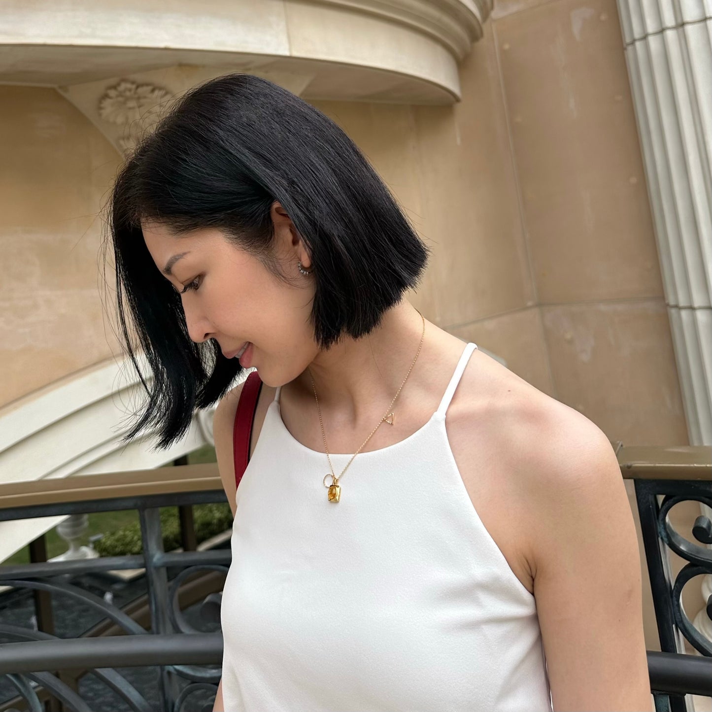 Amber Geometric 14K Gold-Filled Necklace