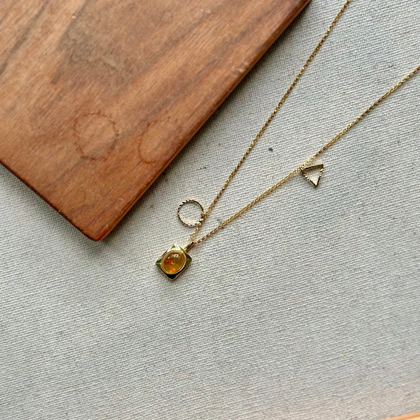 Amber Geometric 14K Gold-Filled Necklace