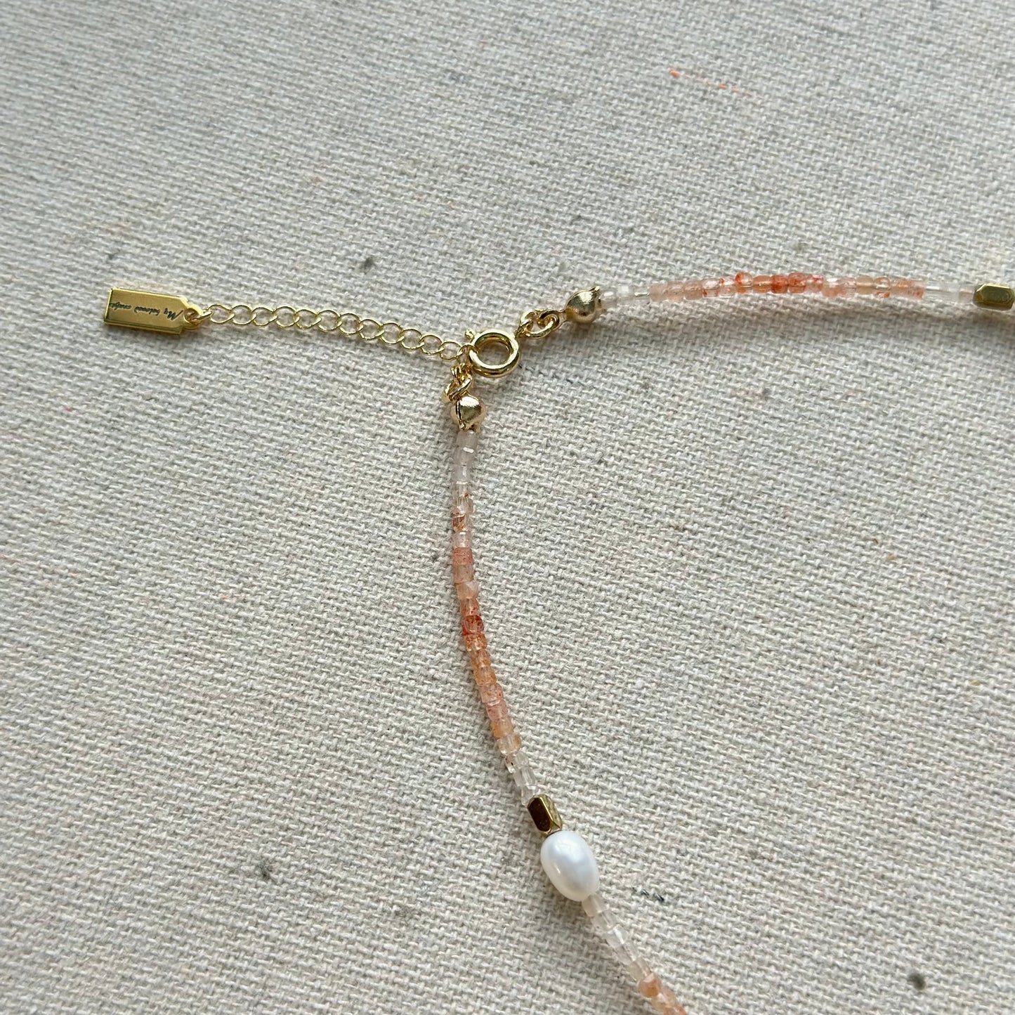 Strawberry Quartz And Freshwater Pearl Beaded Necklace