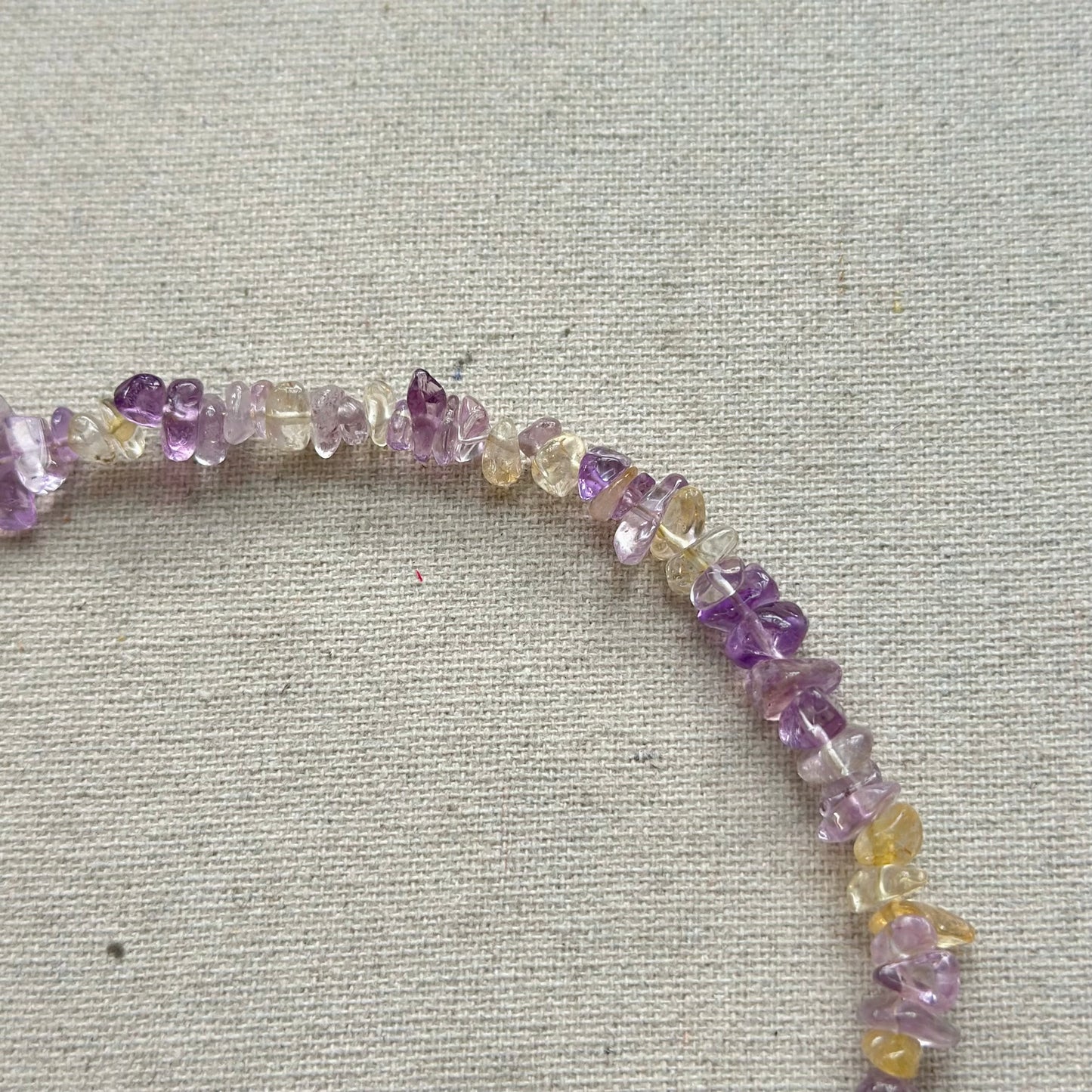Ametrine Mixed Freshwater Pearl Beaded Hoop Toggle Necklace