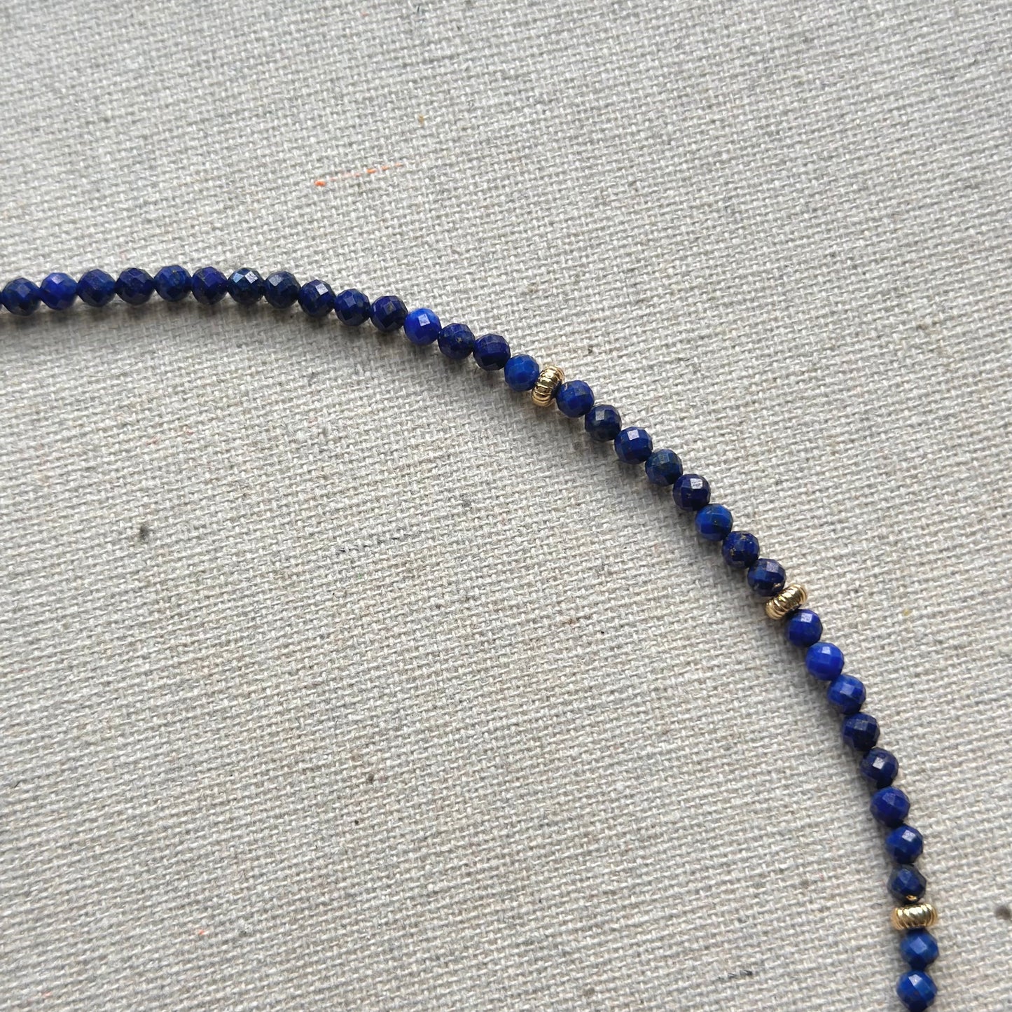 Lapis And Moonstone Beaded Necklace
