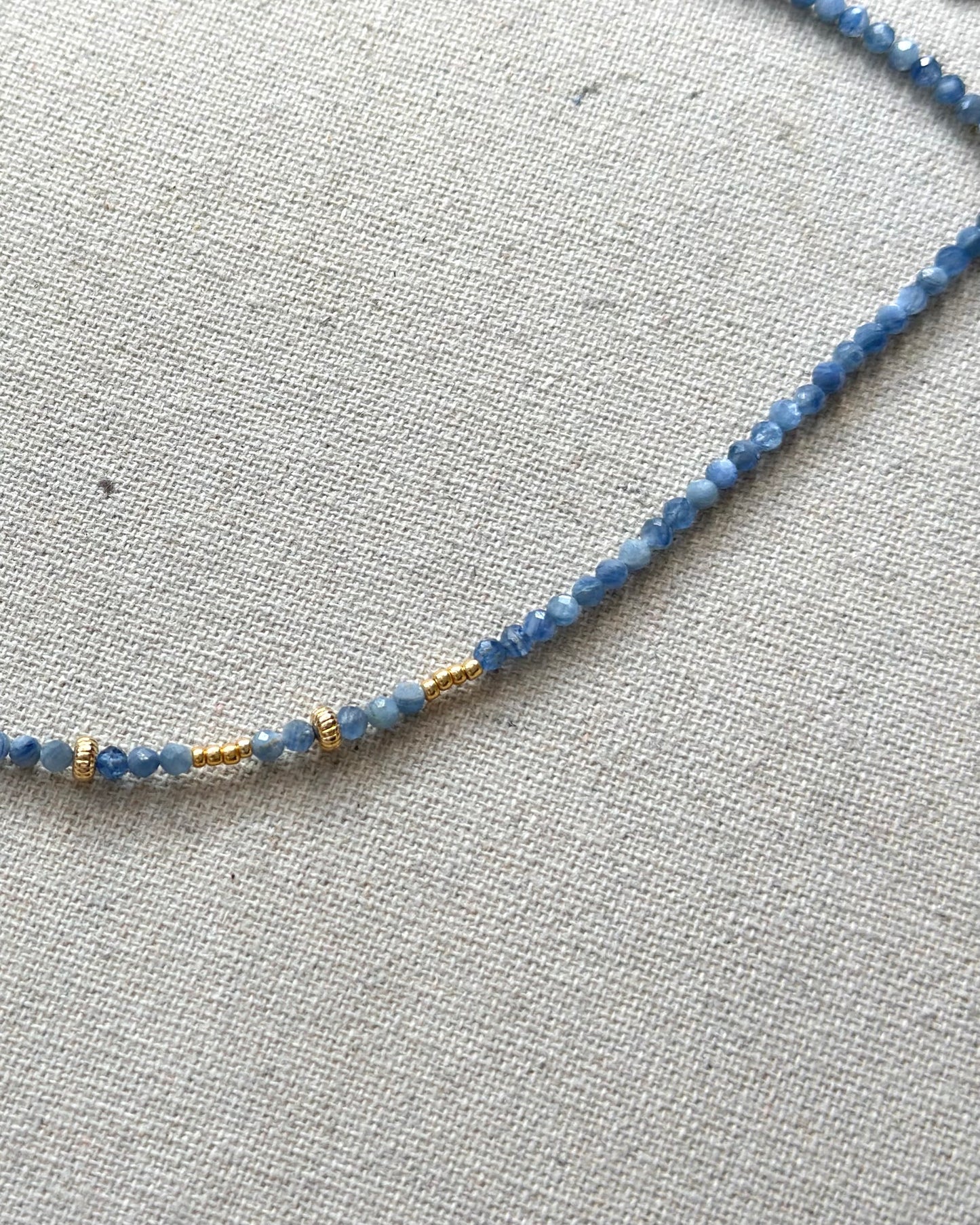Kyanite And Moonstone Beaded Necklace