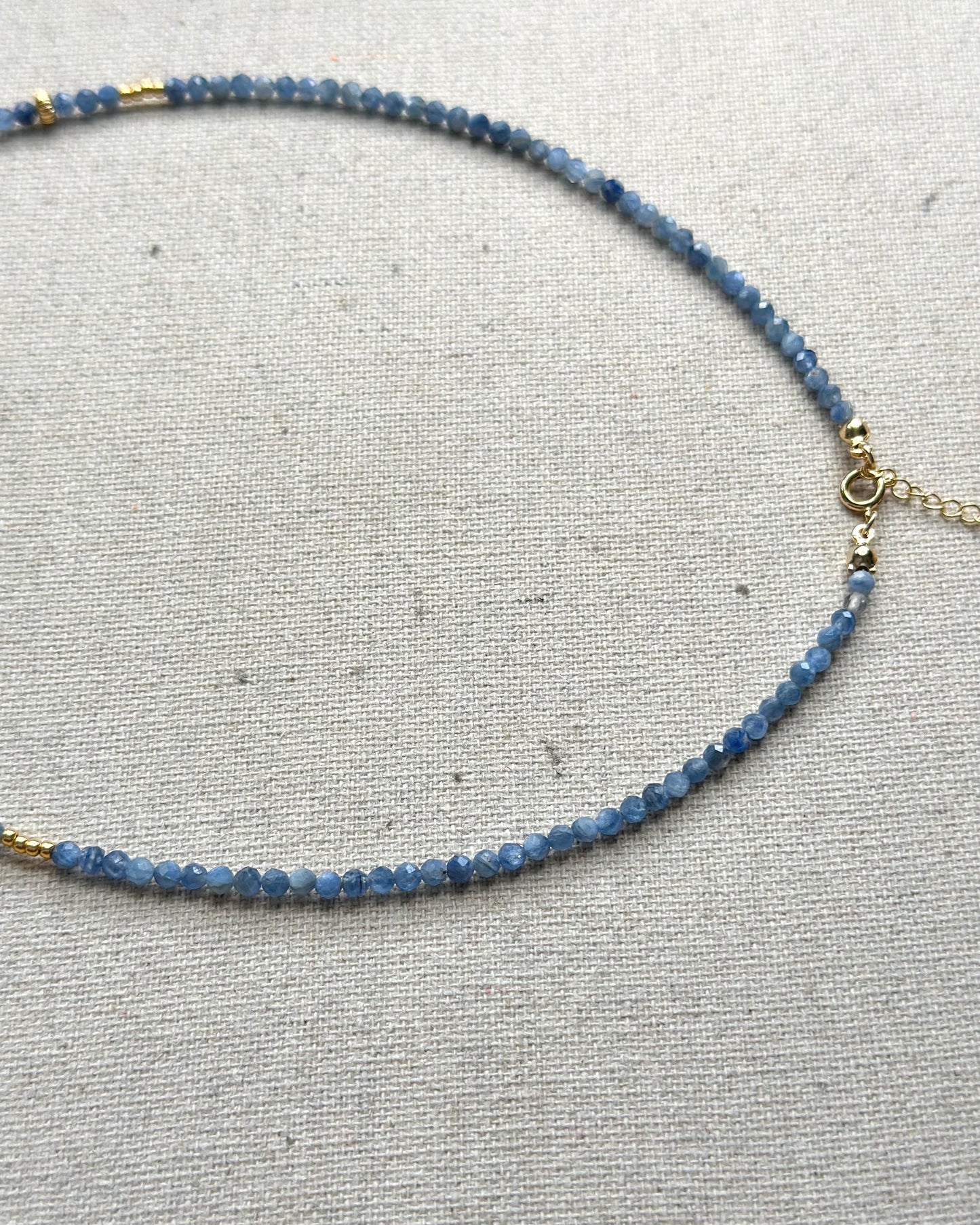 Kyanite And Moonstone Beaded Necklace