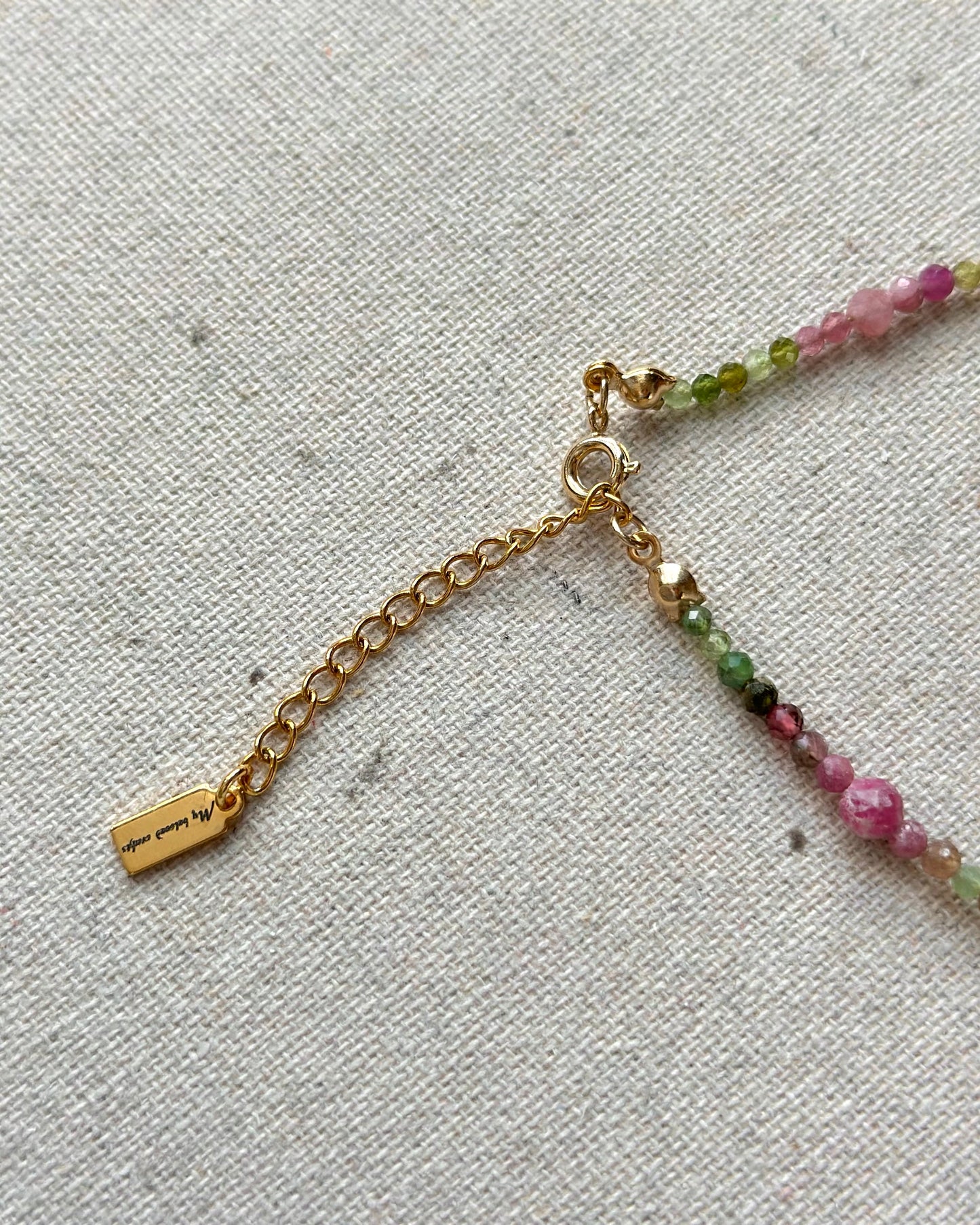 Tourmaline Mixed And Rose Quartz Heart Beaded Bracelet
