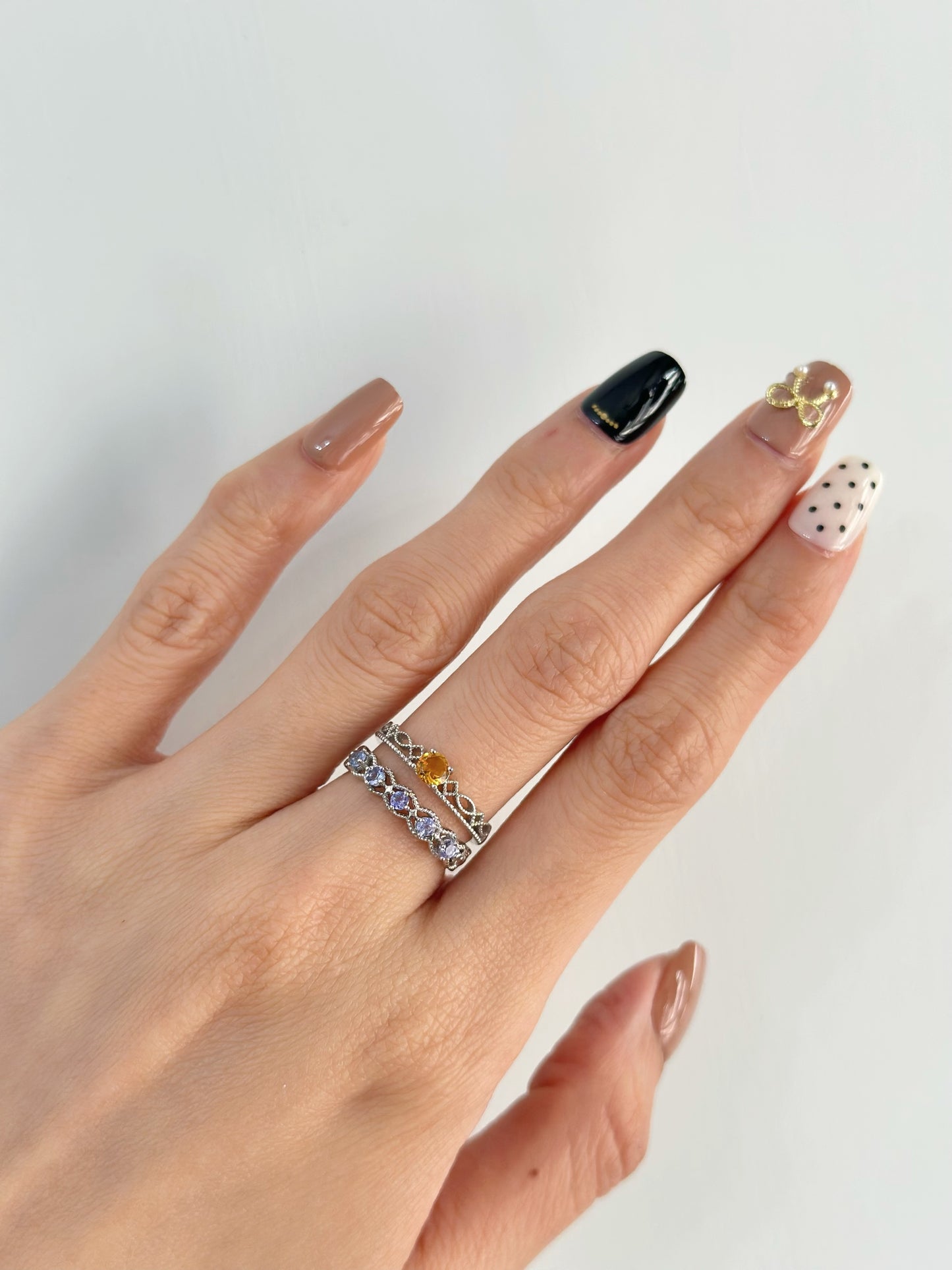 Citrine Adjustable Sterling Silver Ring