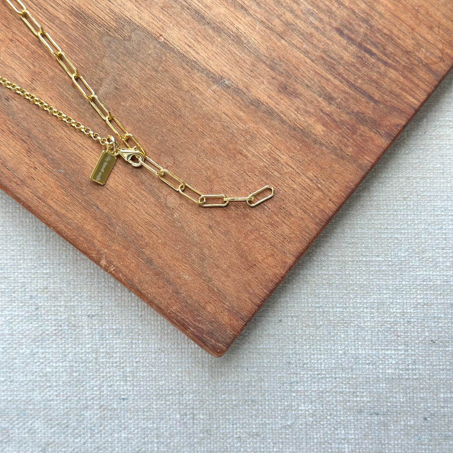 Aventurine Cube Asymmetric Gold-plated Sterling Silver Necklace