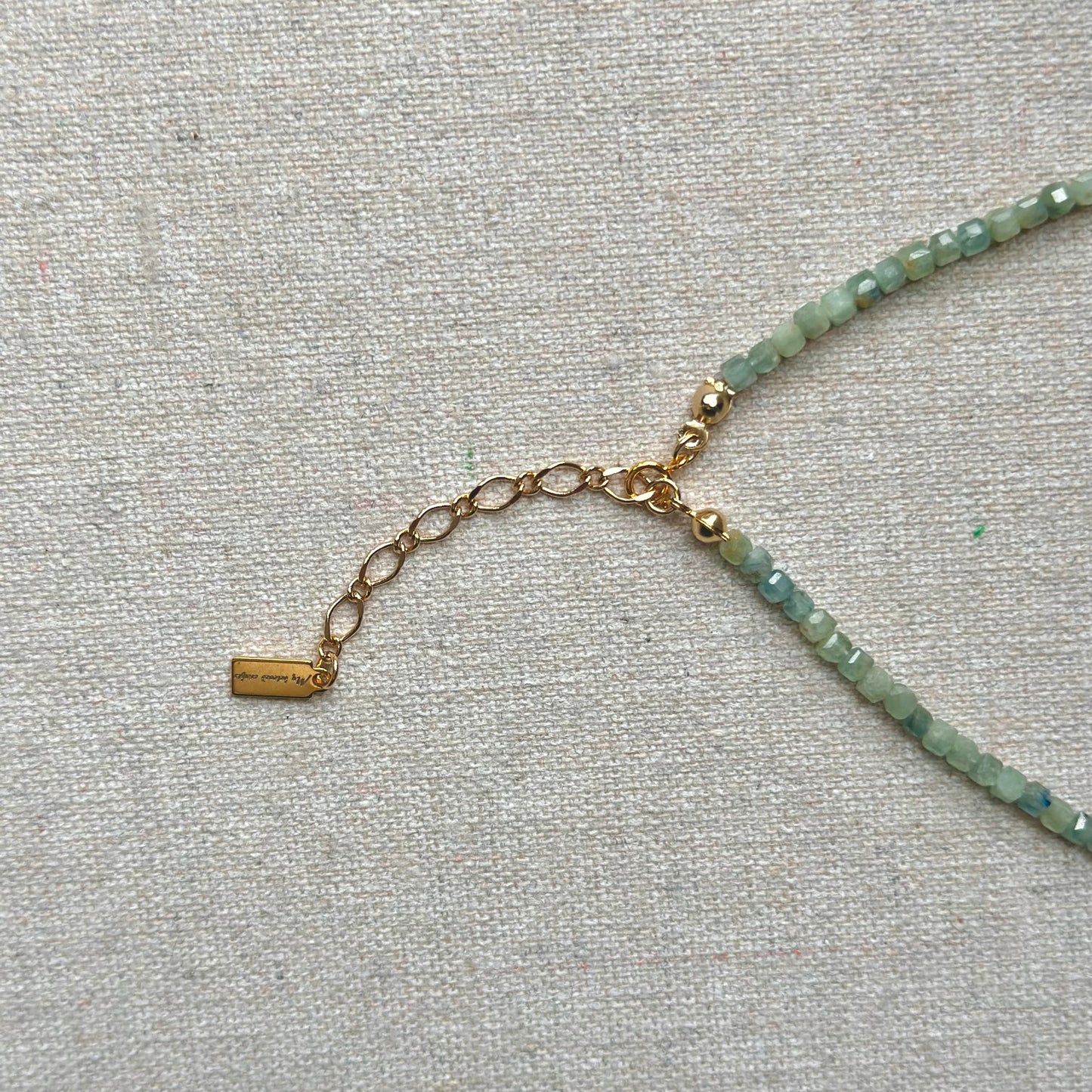 Green Kyanite And Amethsyt Beaded Necklace