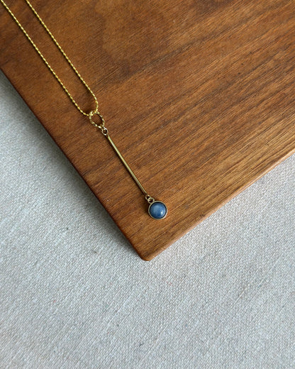 Blue Kyanite Link Gold-plated Sterling Silver Necklace