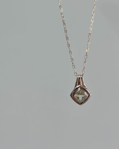 Green Amethyst Sterling Silver Necklace