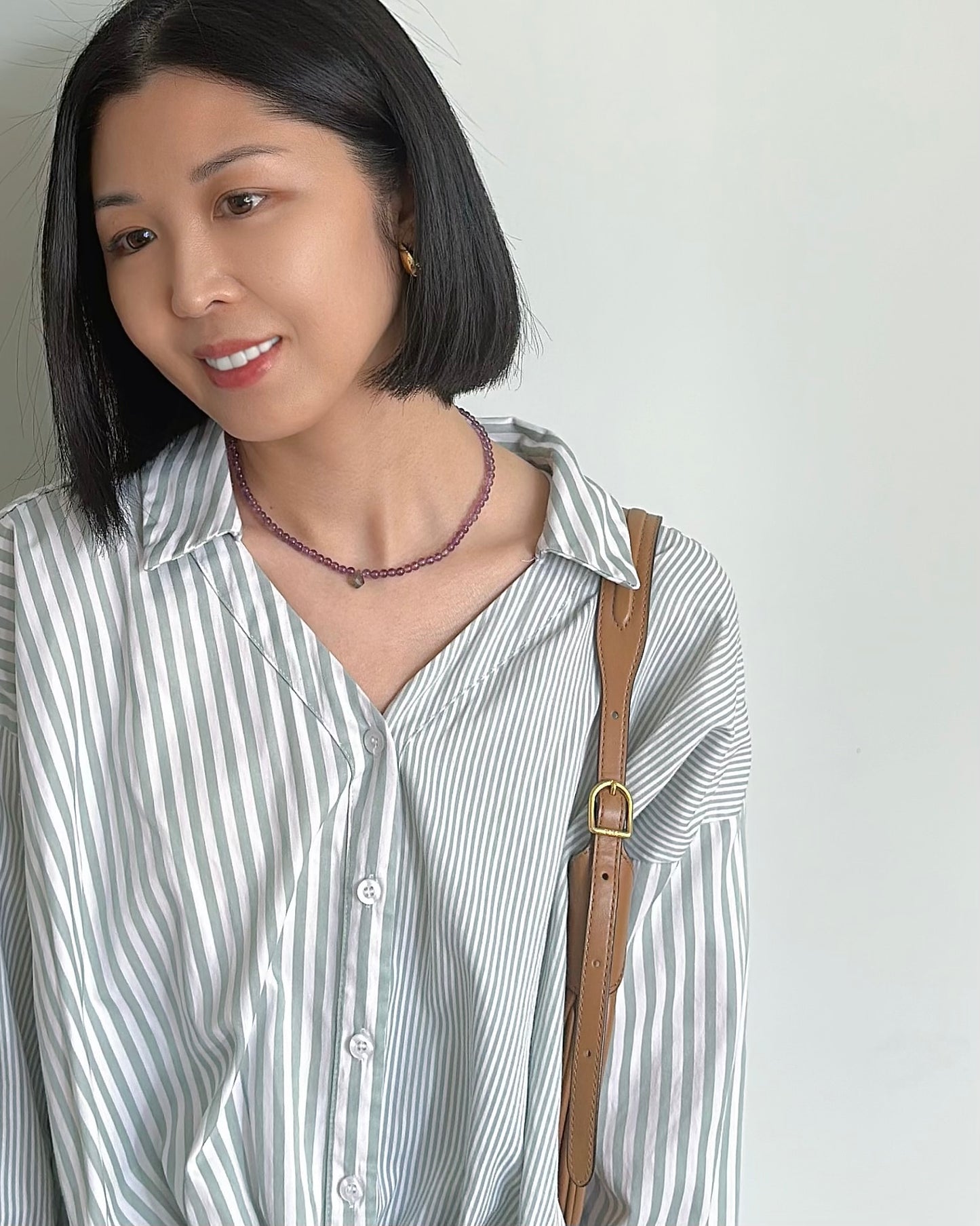 Amethyst And Labradorite Beaded Necklace