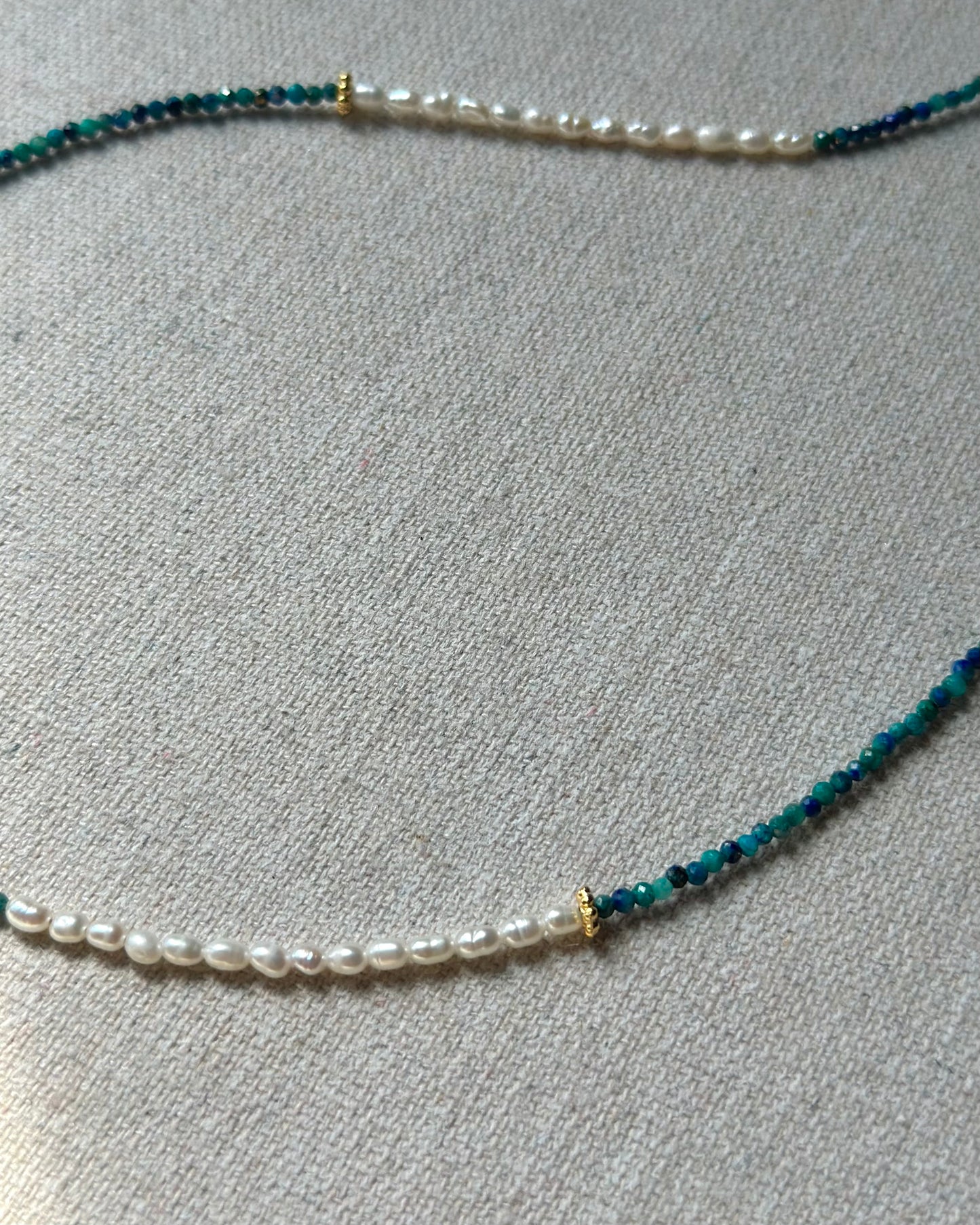Apatite Mixed Freshwater Pearl Beaded Opal Necklace