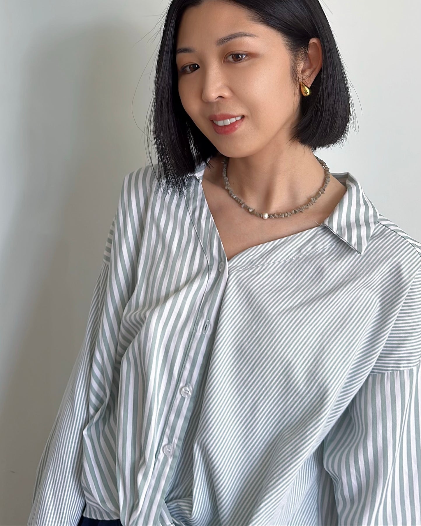 Labradorite And Freshwater Pearl Beaded Necklace