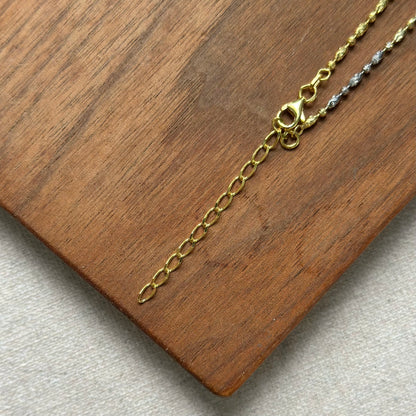 Triple Tone Gold-plated Italian Sterling Silver Choker Necklace