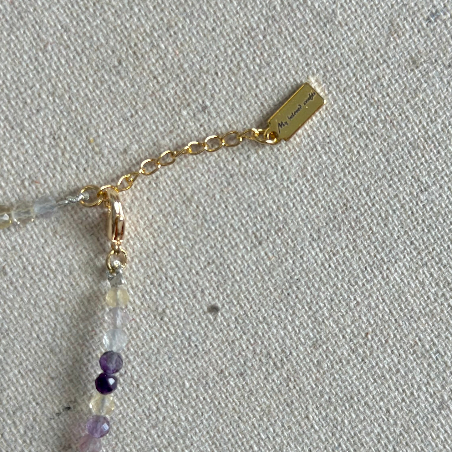 Fluorite Beaded And Amethyst Bracelet