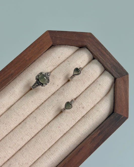 Green Rutilated Quartz Sterling Silver Set