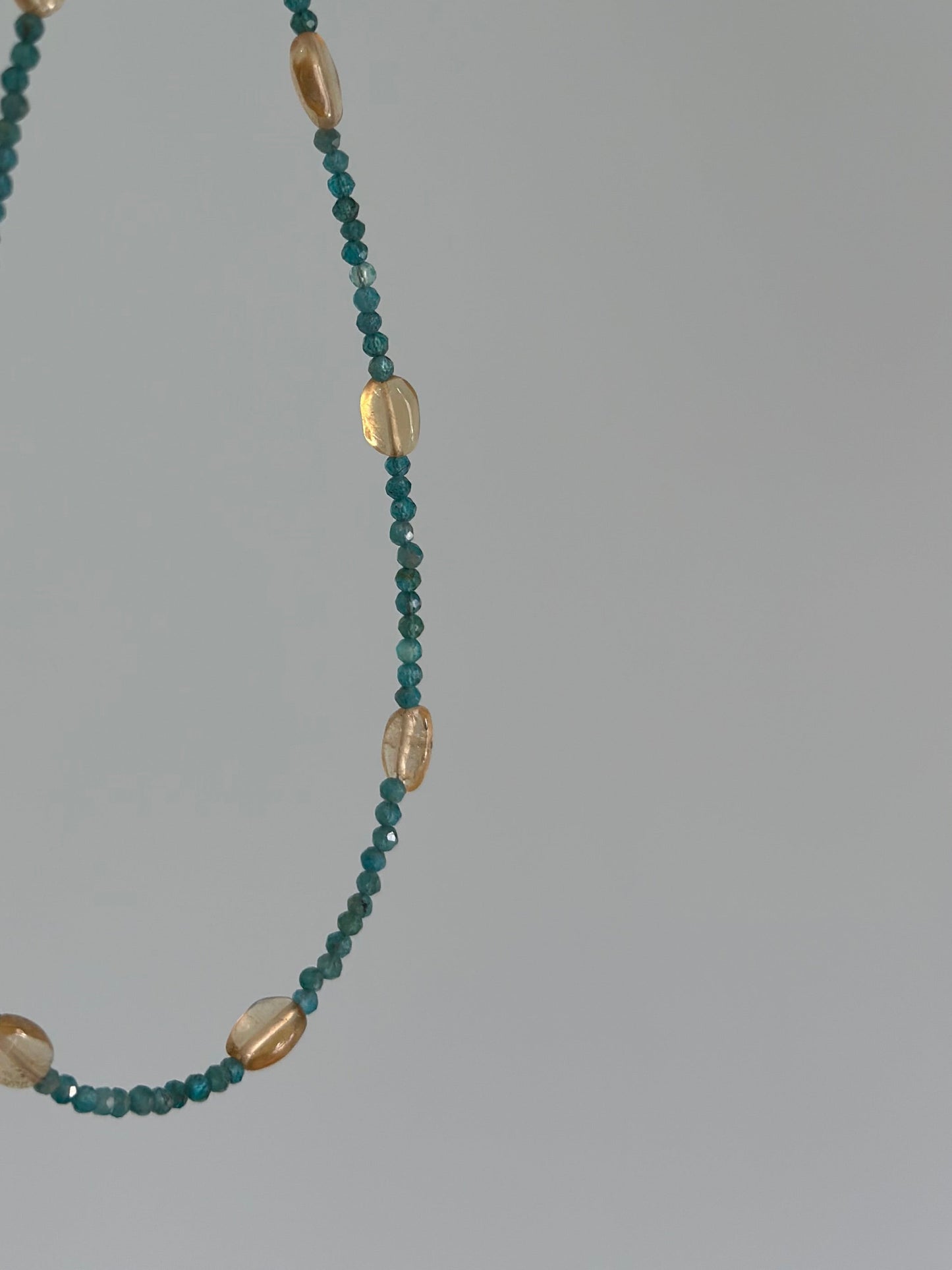 Apatite And Citrine Beaded Necklace