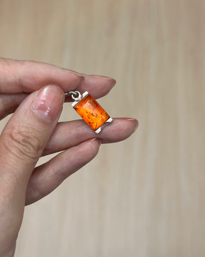 Baltic Honey Amber Sterling Silver Pendant