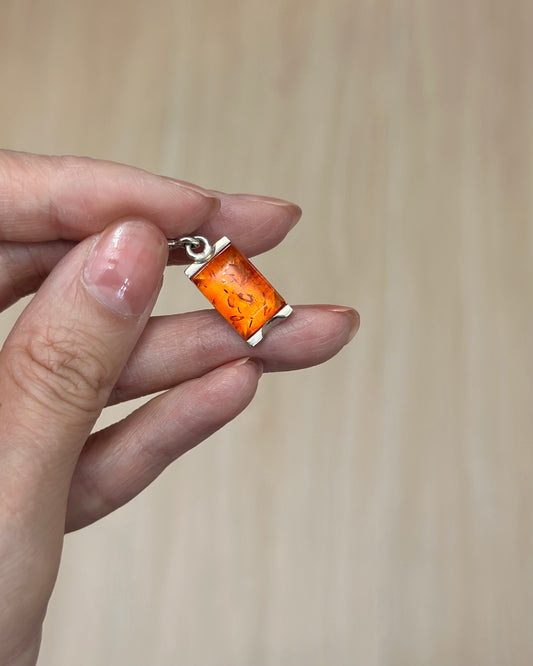 Baltic Honey Amber Sterling Silver Pendant