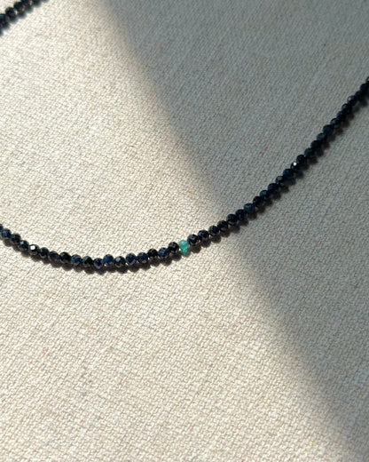 Sapphire Beaded And Topaz Necklace