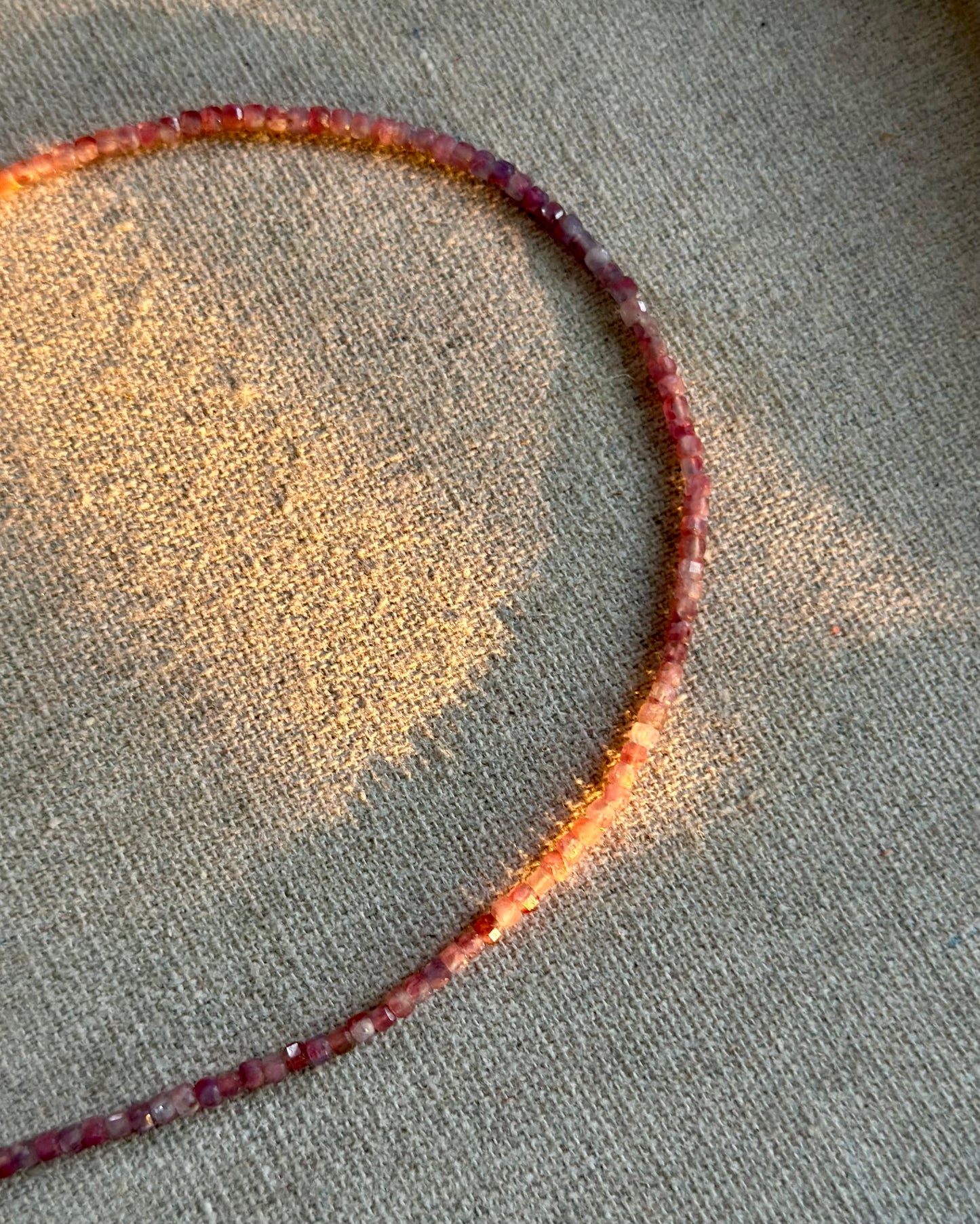 Pink Tourmaline Beaded And Rose Quartz Necklace