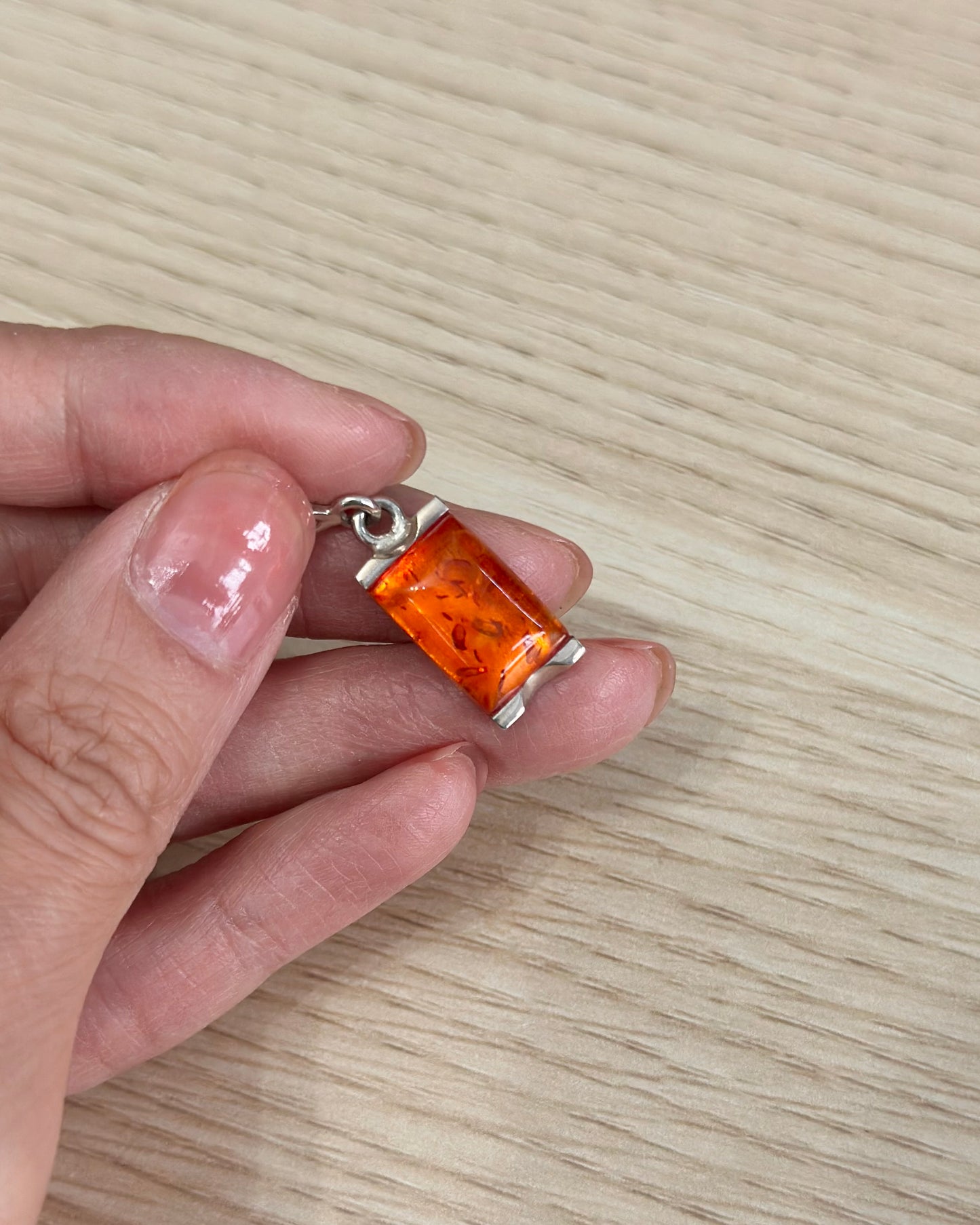 Baltic Honey Amber Sterling Silver Pendant