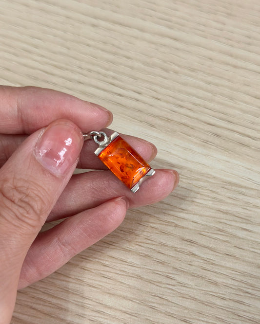 Baltic Honey Amber Sterling Silver Pendant