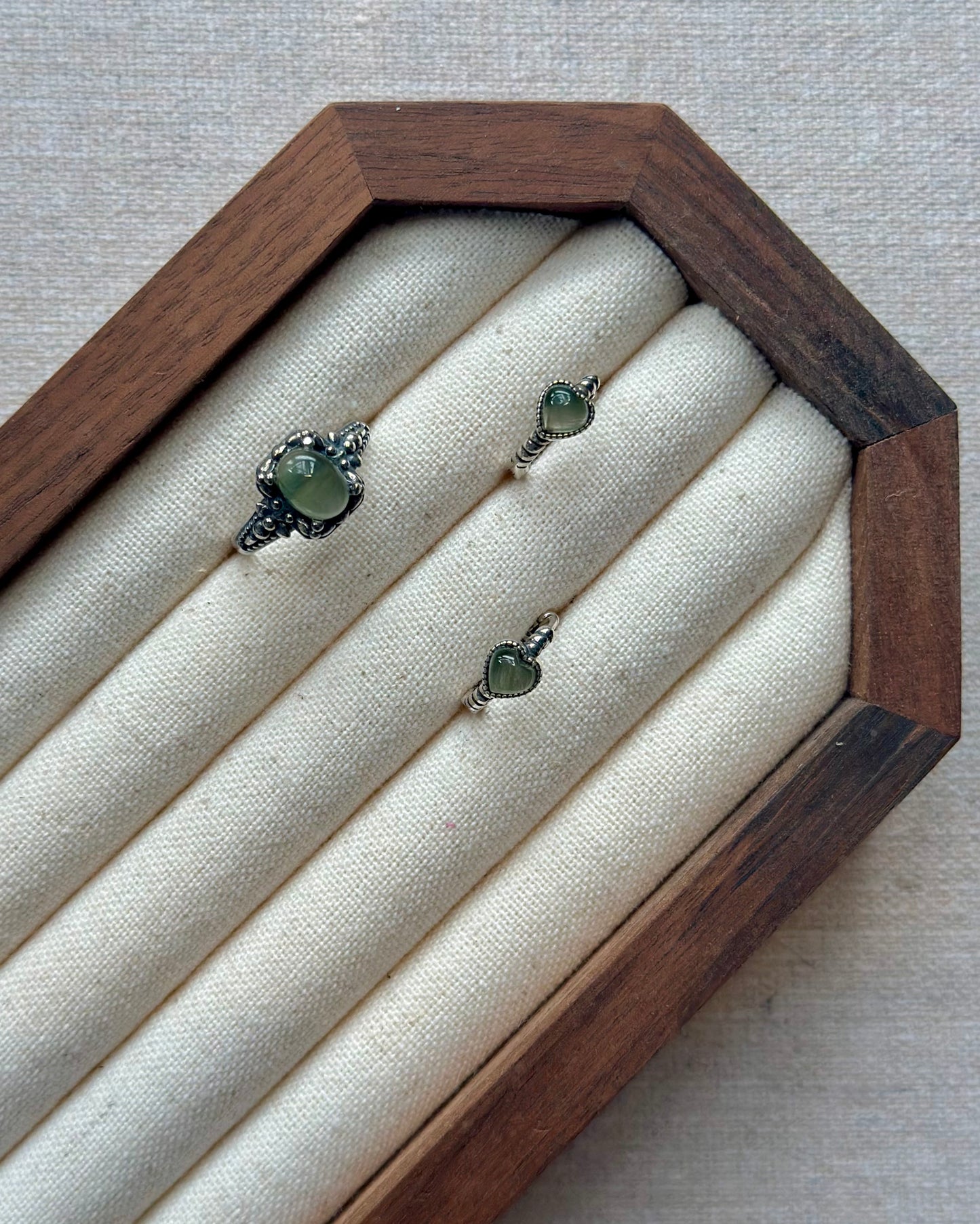 Green Rutilated Quartz Sterling Silver Set