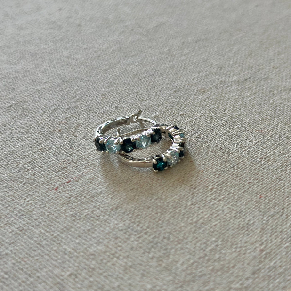 Topaz Sterling Silver Ear Hoop