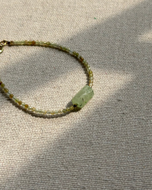 Prehnite Beaded Bracelet